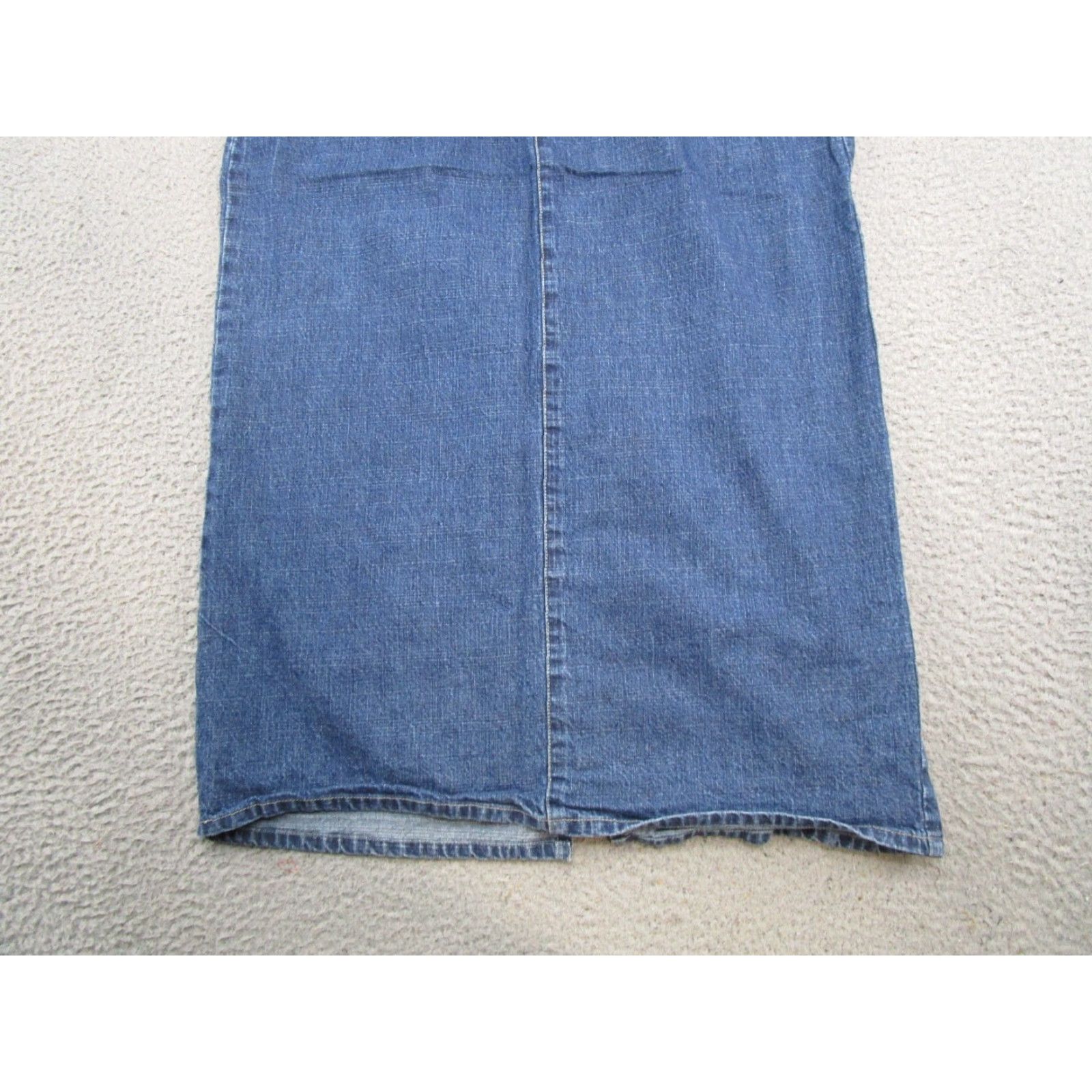 Vintage VINTAGE St Johns Bay Blue Denim Maxi Skirt Size 8M Jean Back Slit Cottage Y2K Size 30" / US 8 / IT 44 - 2 Thumbnail