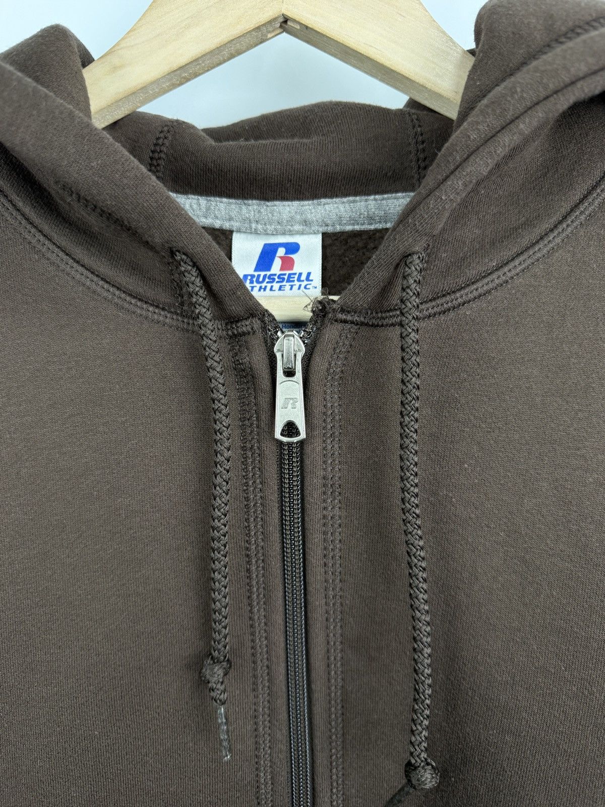 Russell Athletic 🇺🇸 Vintage 90s Russell Athletic Brown Hoodie Rare Retro Size US L / EU 52-54 / 3 - 4 Thumbnail
