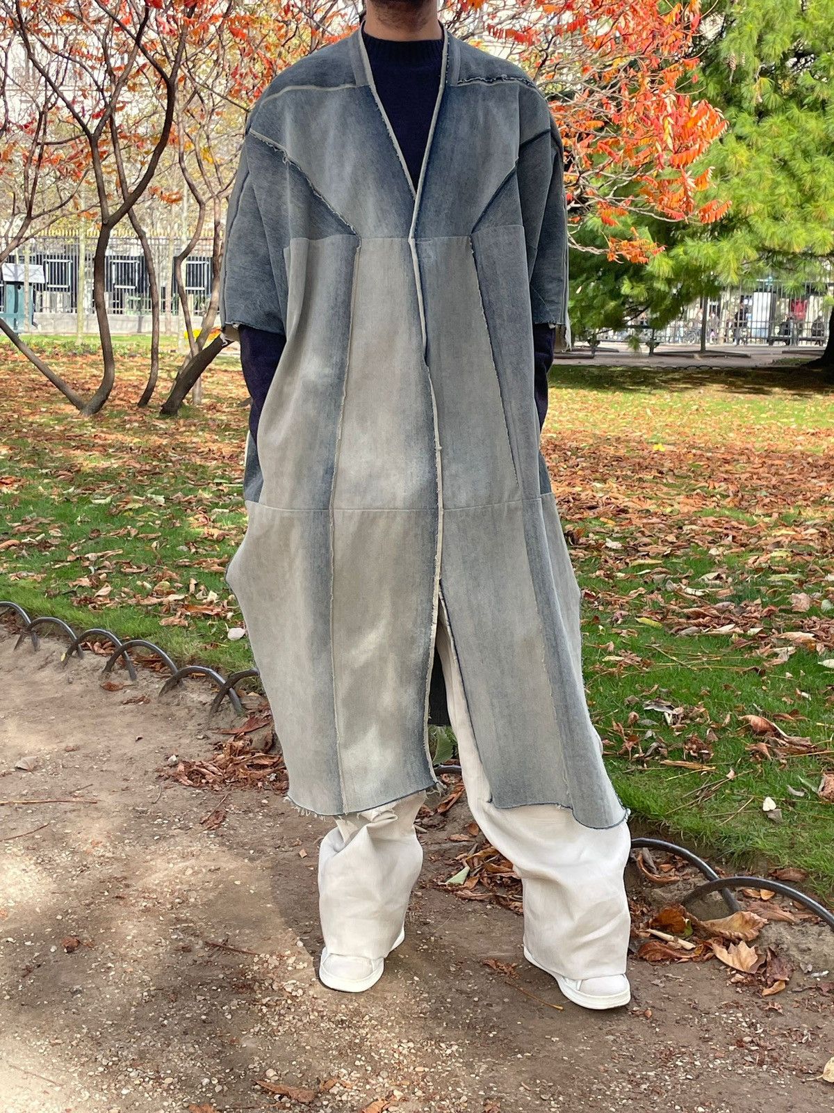 Rick Owens SS22 Fogachine Denim Cloack Size US M / EU 48-50 / 2 - 3 Thumbnail