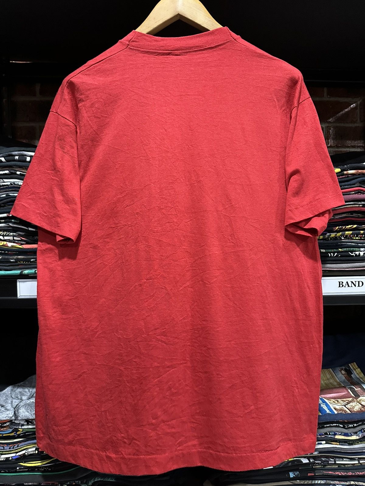 Band Tees × Vintage Vintage 90s Red White And Bowie Flag Usa Tee Size US XL / EU 56 / 4 - 8 Thumbnail