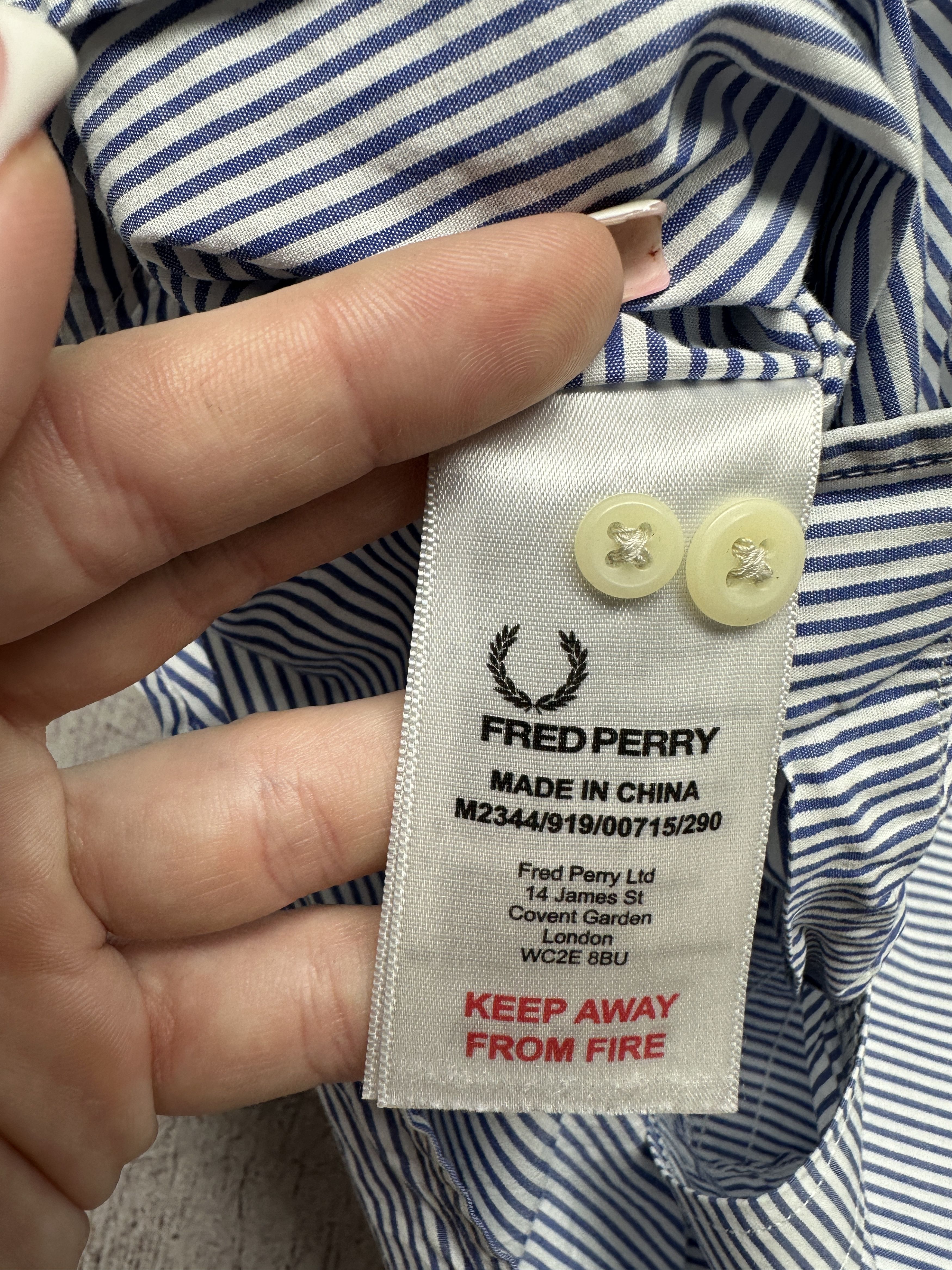 Fred Perry Fred Perry Mens Long Sleeve Shirt Size US XL / EU 56 / 4 - 5 Thumbnail