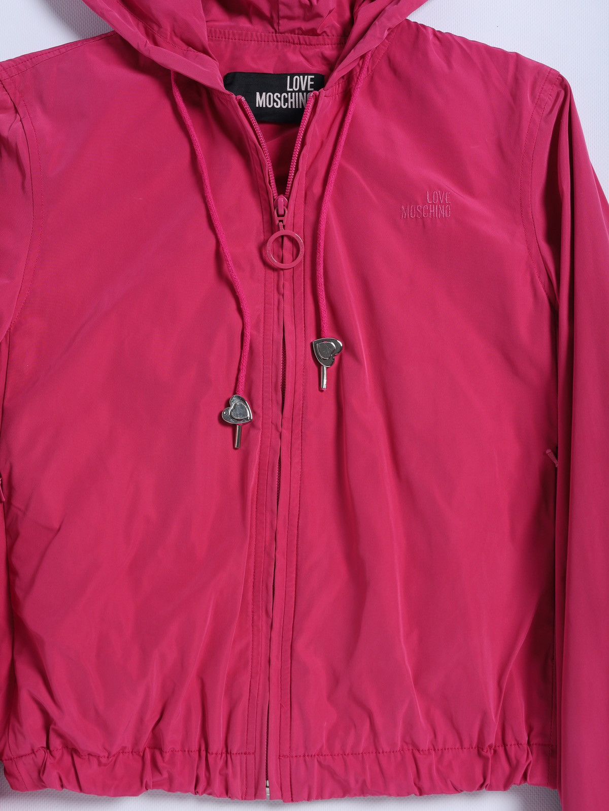 Love Moschino Love Moschino Nylon Crop Jacket Pink Size L / US 10 / IT 46 - 3 Thumbnail