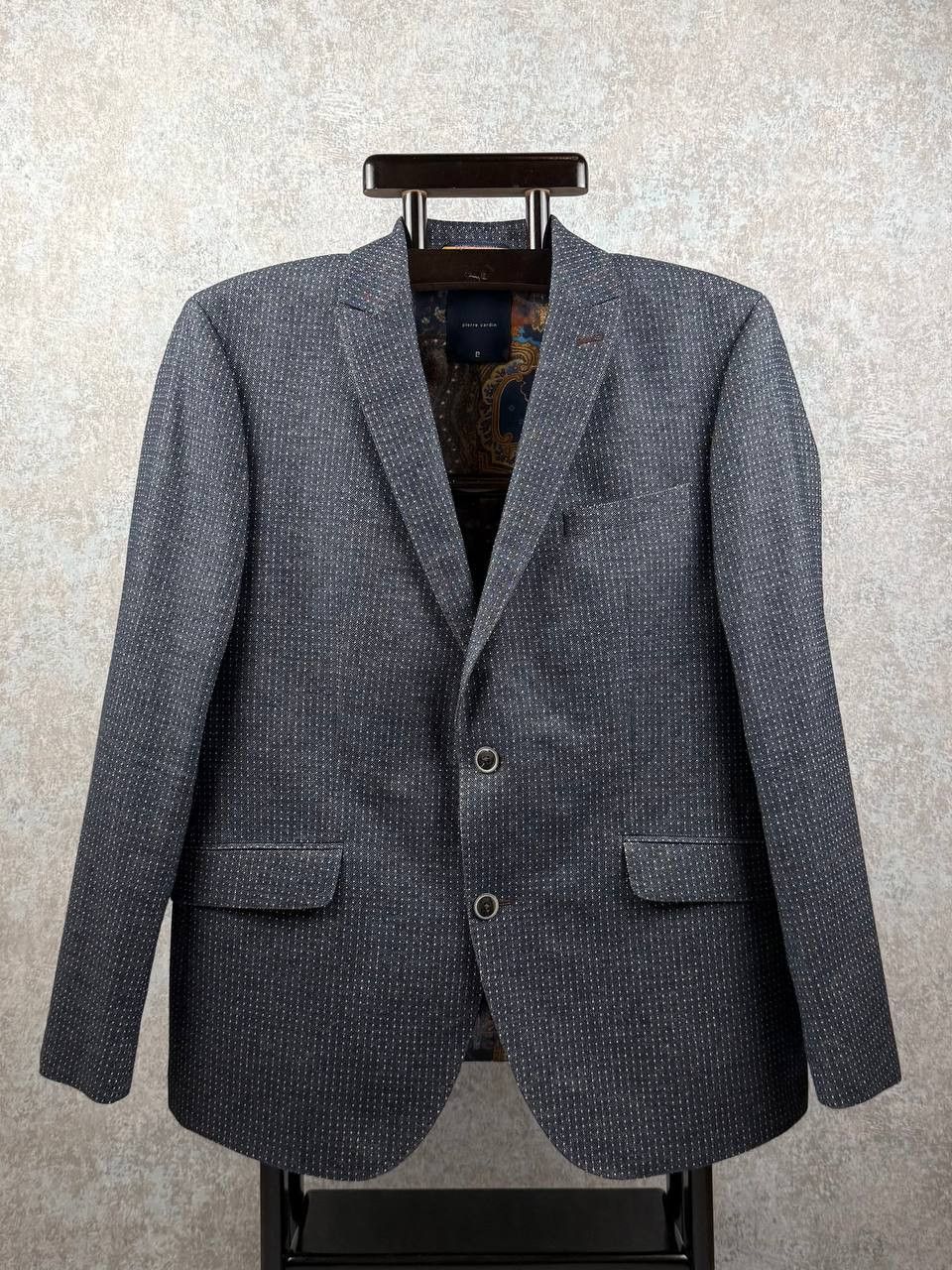 Pierre Cardin Pierre Cardin Blue Blazer Dot Pattern Size 25 Size 40S - 1 Thumbnail