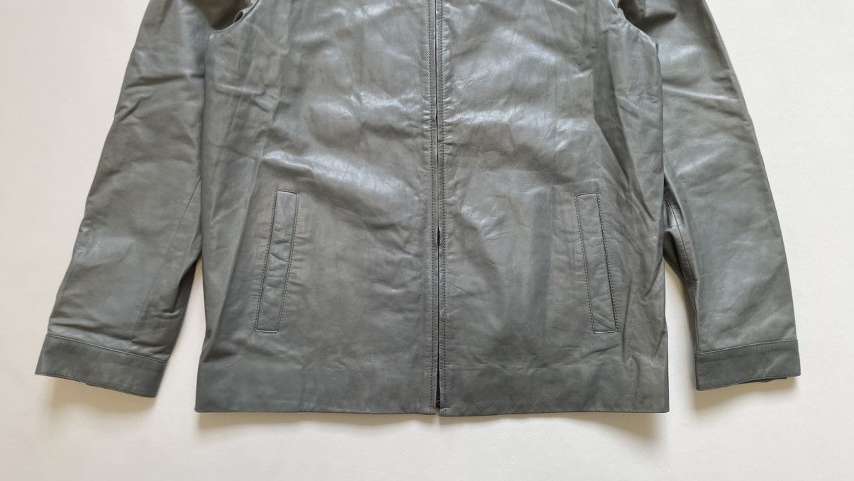 Prada Mid 2000s Powder Blue Treated Leather Jacket Size US M / EU 48-50 / 2 - 8 Thumbnail