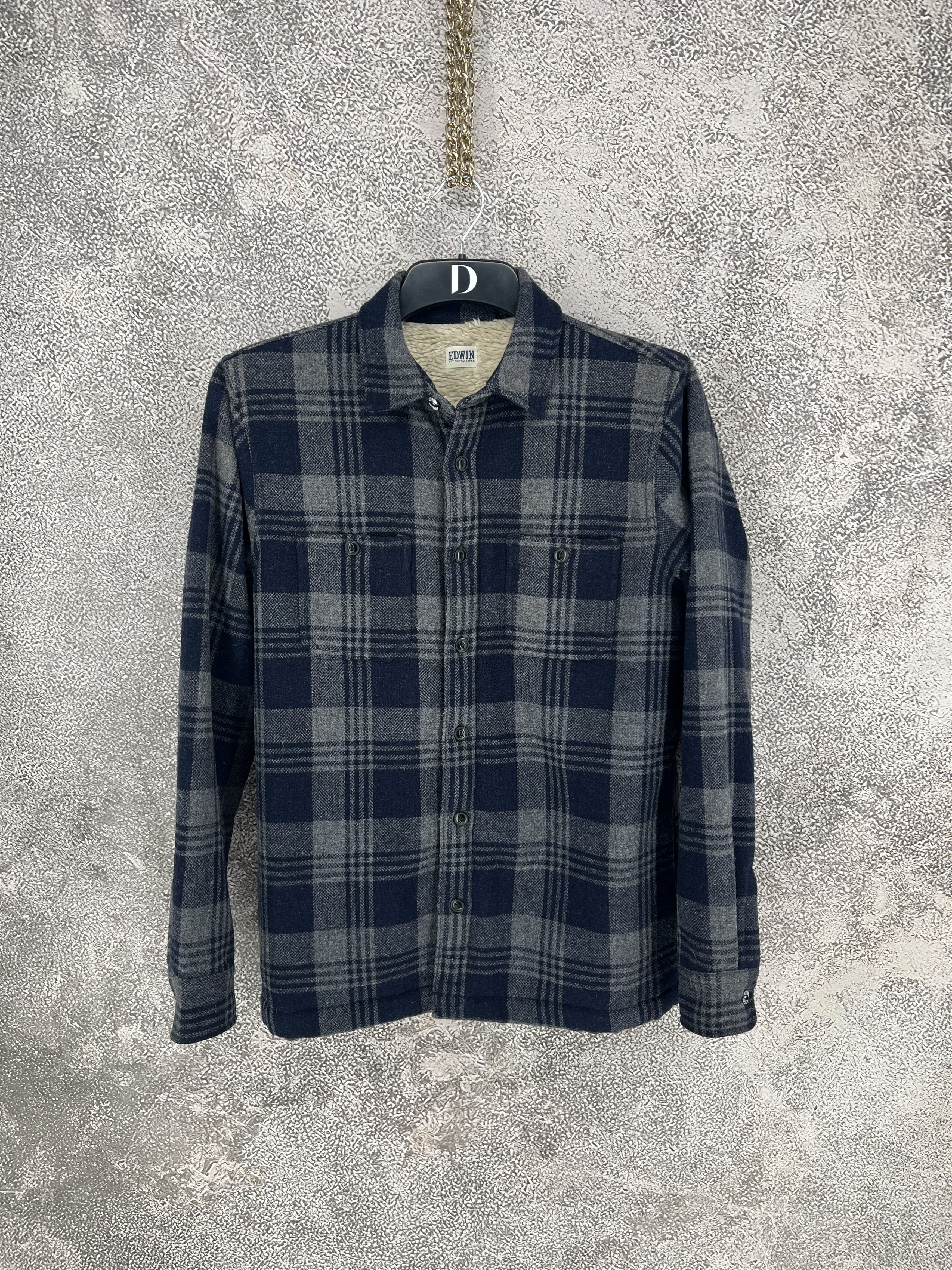 Edwin Edvin Sherpa-Lined Flannel Shirt Jacket Men’s Size-M Size US M / EU 48-50 / 2 - 1 Thumbnail