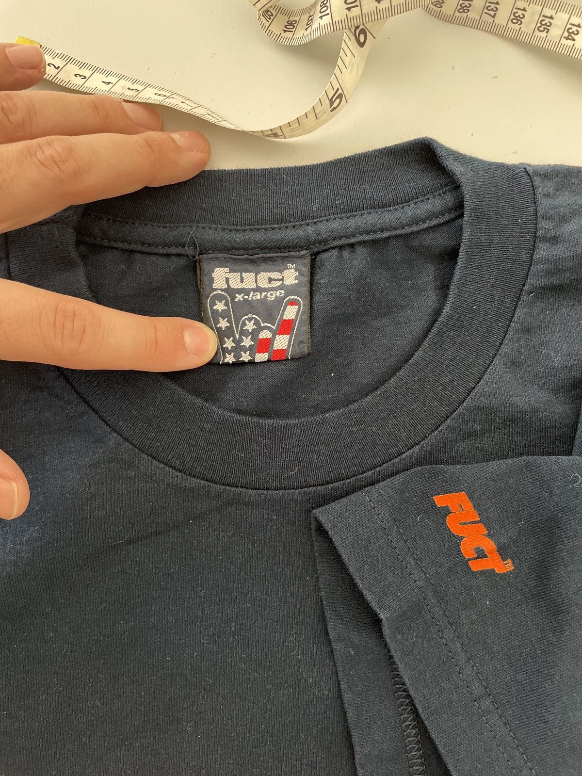 FUCT Fuct Orange Skateboarder Tee Size US XL / EU 56 / 4 - 2 Thumbnail