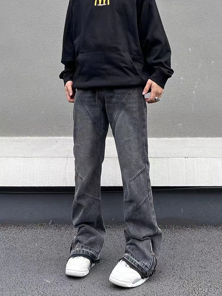 Japanese Brand × Jean Washed black street skater baggy jeans Size US 30 / EU 46 - 1 Thumbnail