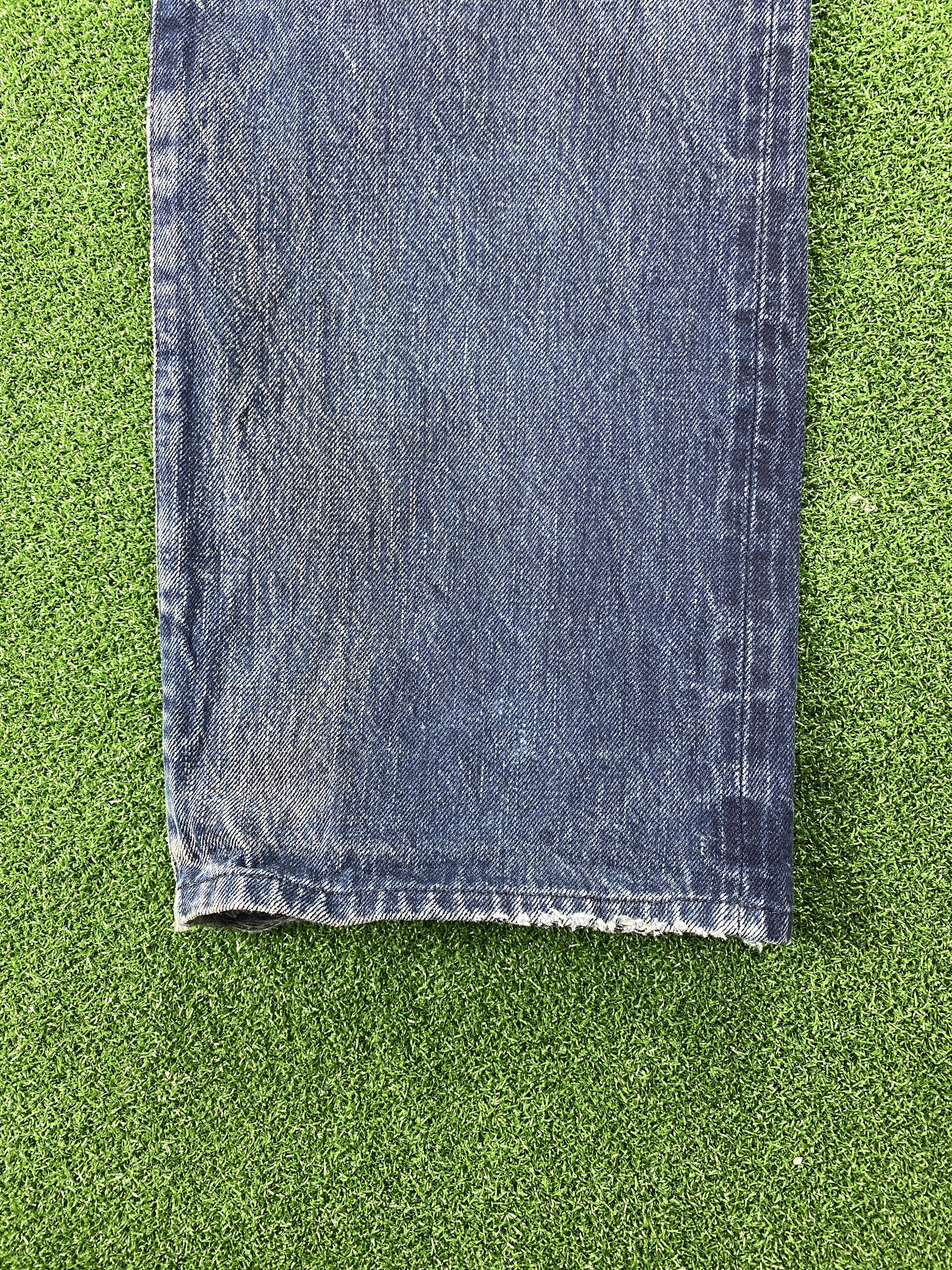 Vintage 💢 Selvedge Vintage R Faded Blue Jeans CP0079 Size US 33 - 5 Thumbnail