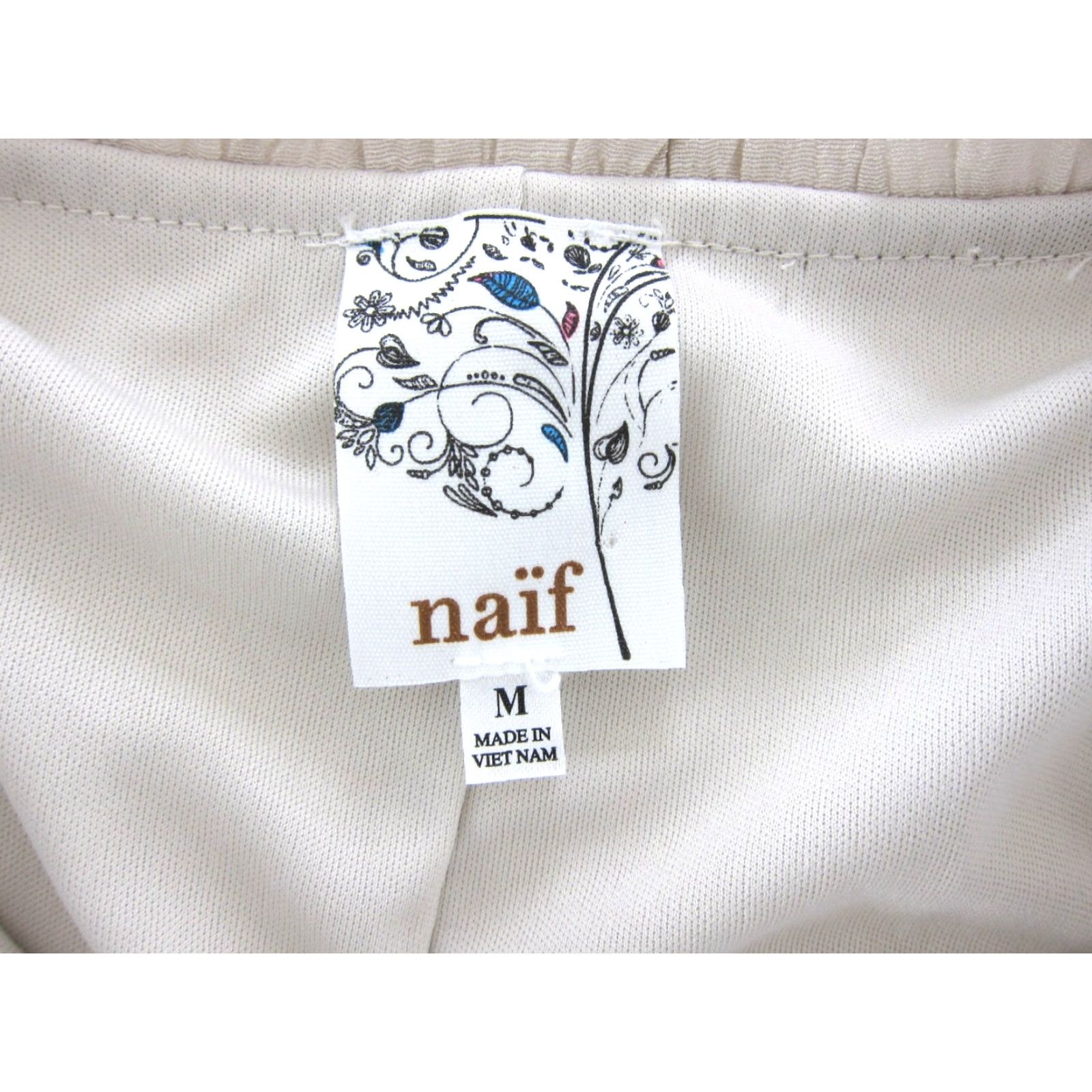 Vintage Naif Ivory Rayon Short Sleeve V-Neck Tiered Smock Shift Tunic Dress Medium Size 32" / US 10 / IT 46 - 3 Thumbnail