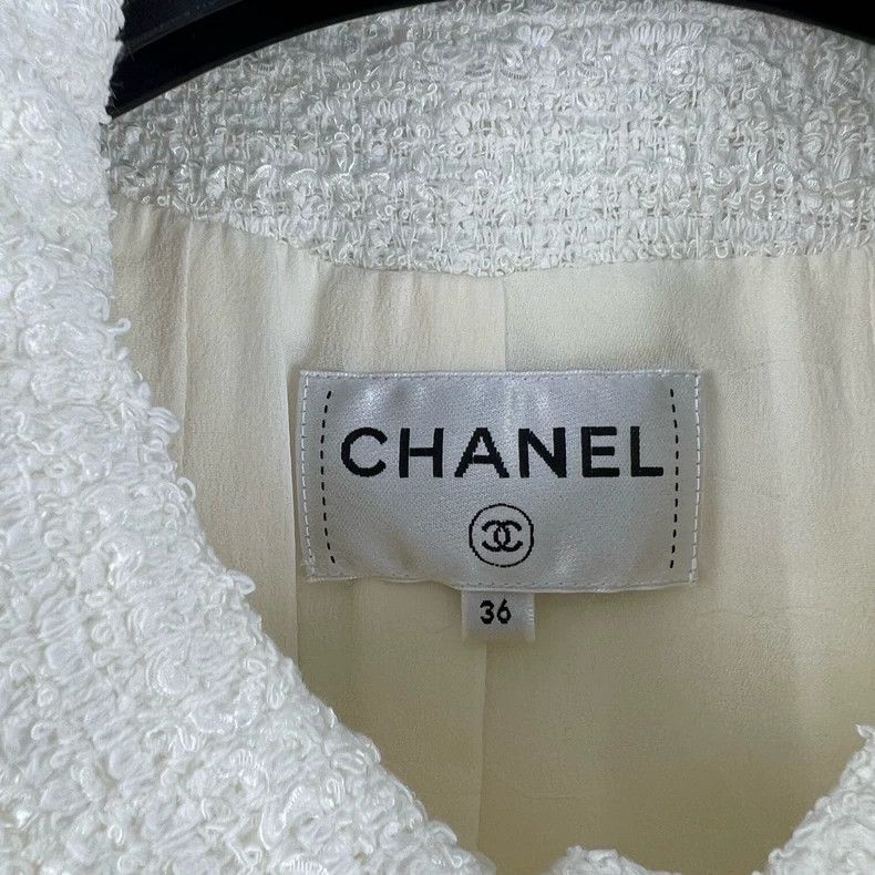 Chanel Chanel Rooftop series white silver thread braided dress Size XS / US 0-2 / IT 36-38 - 4 Thumbnail