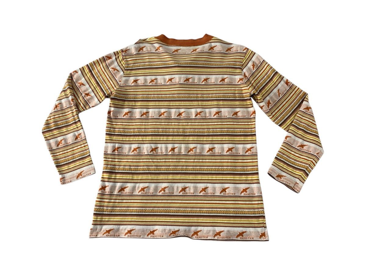 Hang Ten 90s Hang Ten Henley Neck Longsleeve Striped Tee Tshirt Size US M / EU 48-50 / 2 - 2 Thumbnail