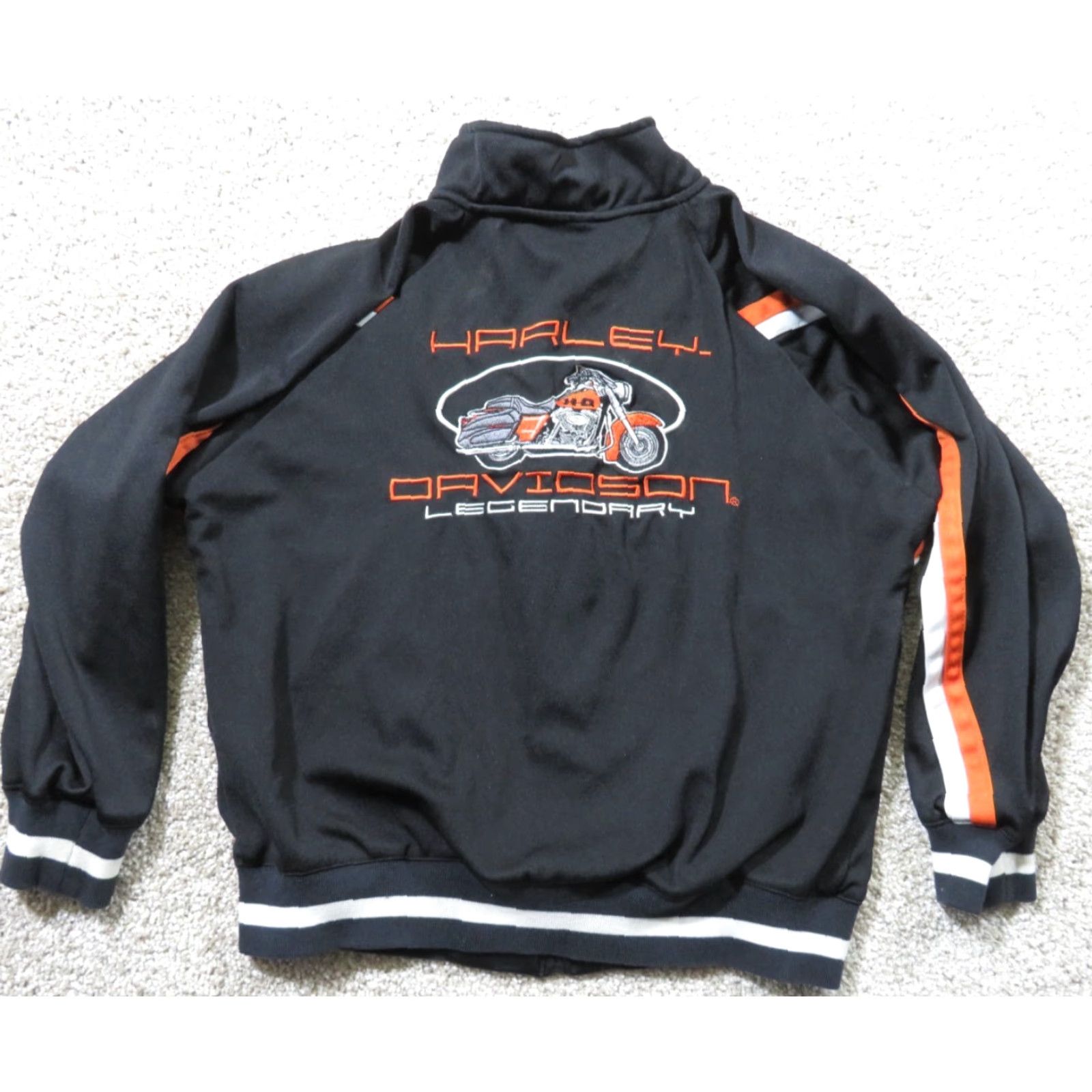 Harley Davidson Harley-Davidson Motorcycle Black Orange Women's Full Zip Soft Shell Jacket Size M / US 6-8 / IT 42-44 - 6 Thumbnail