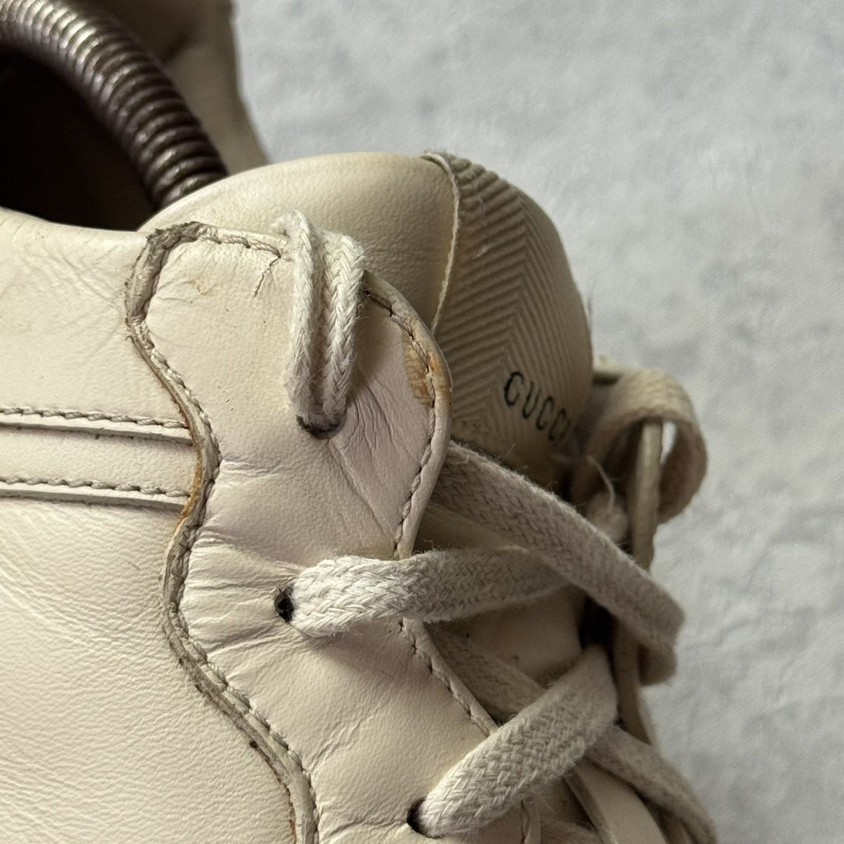 Gucci Gucci Rhyton Logo Leather Sneaker Size 12.5 Size US 12.5 / EU 45-46 - 10 Thumbnail