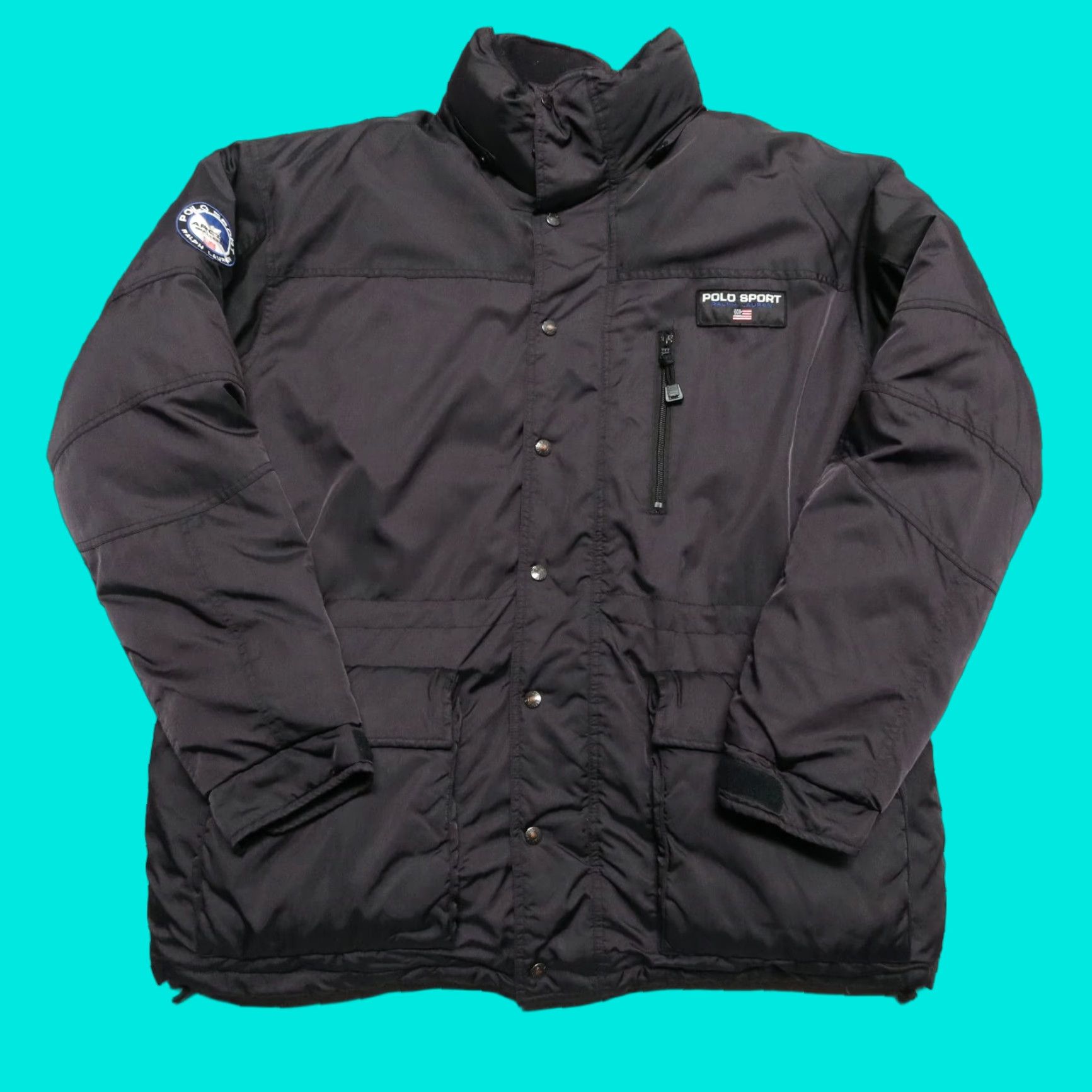 Polo Ralph Lauren VINTAGE Polo Sport Ralph Lauren Artic Challenge Puffer Down Jacket Mens XL Black 90s Polo Sport Ralph Lauren Artic Challenge Puffer Down Jacket Size US XL / EU 56 / 4 - 1 Thumbnail