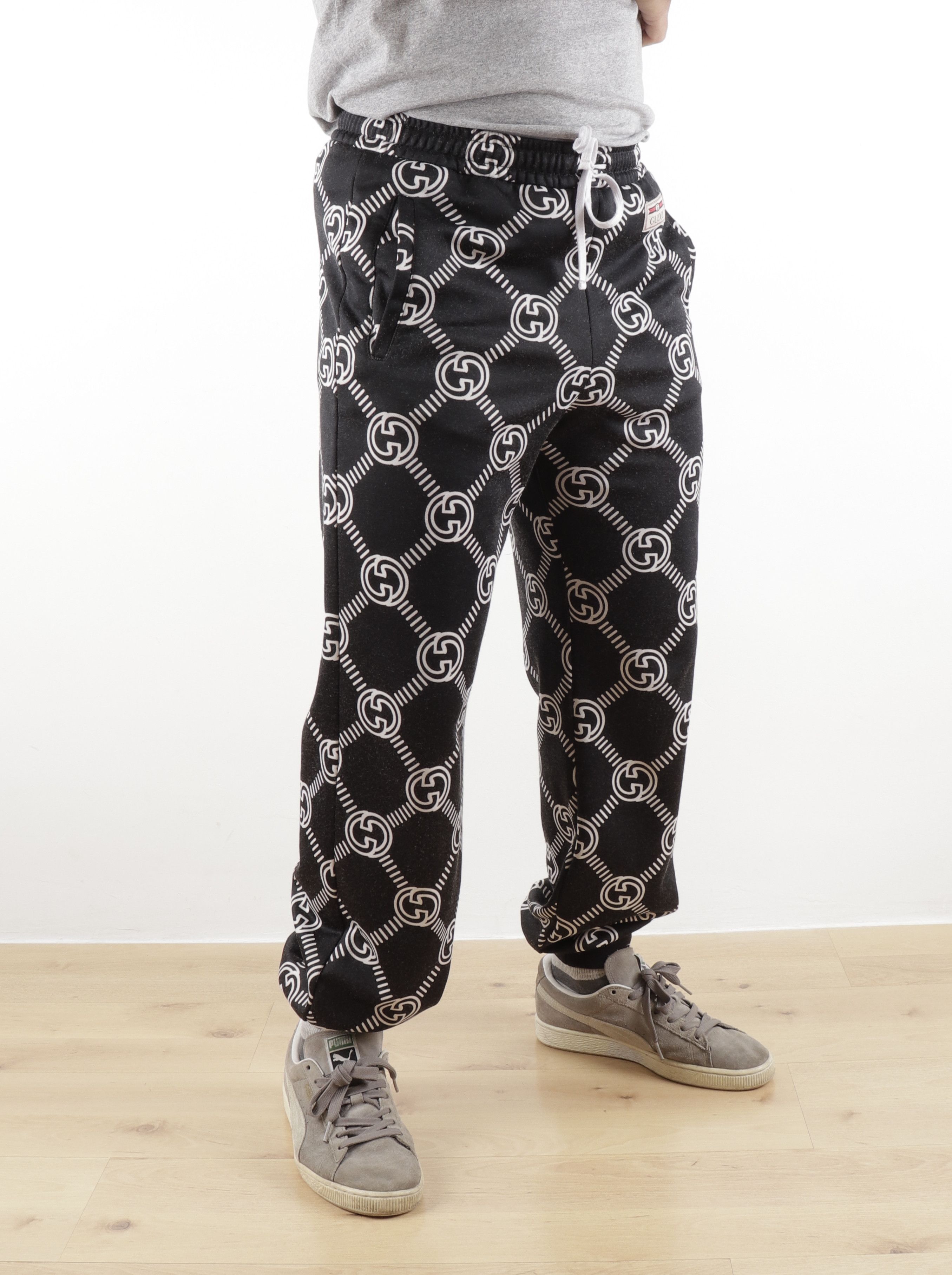 Gucci Gucci GG Monogram Black Joggers Track Pants Sweatpants Size US 31 - 9 Thumbnail