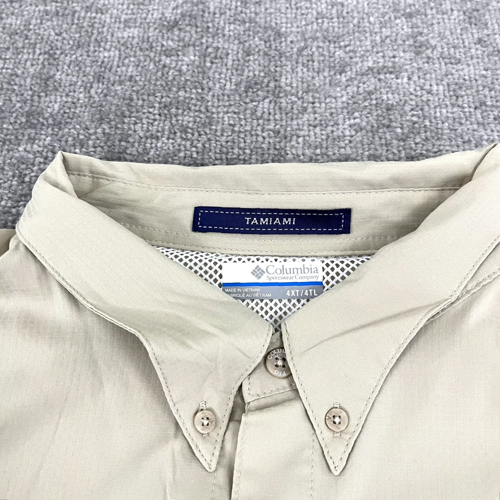 Vintage COLUMBIA Shirt Mens 4XT Tall Brown TAMIAMI PFG Button Down Vented Fishing Gear Size US XXL / EU 58 / 5 - 2 Thumbnail