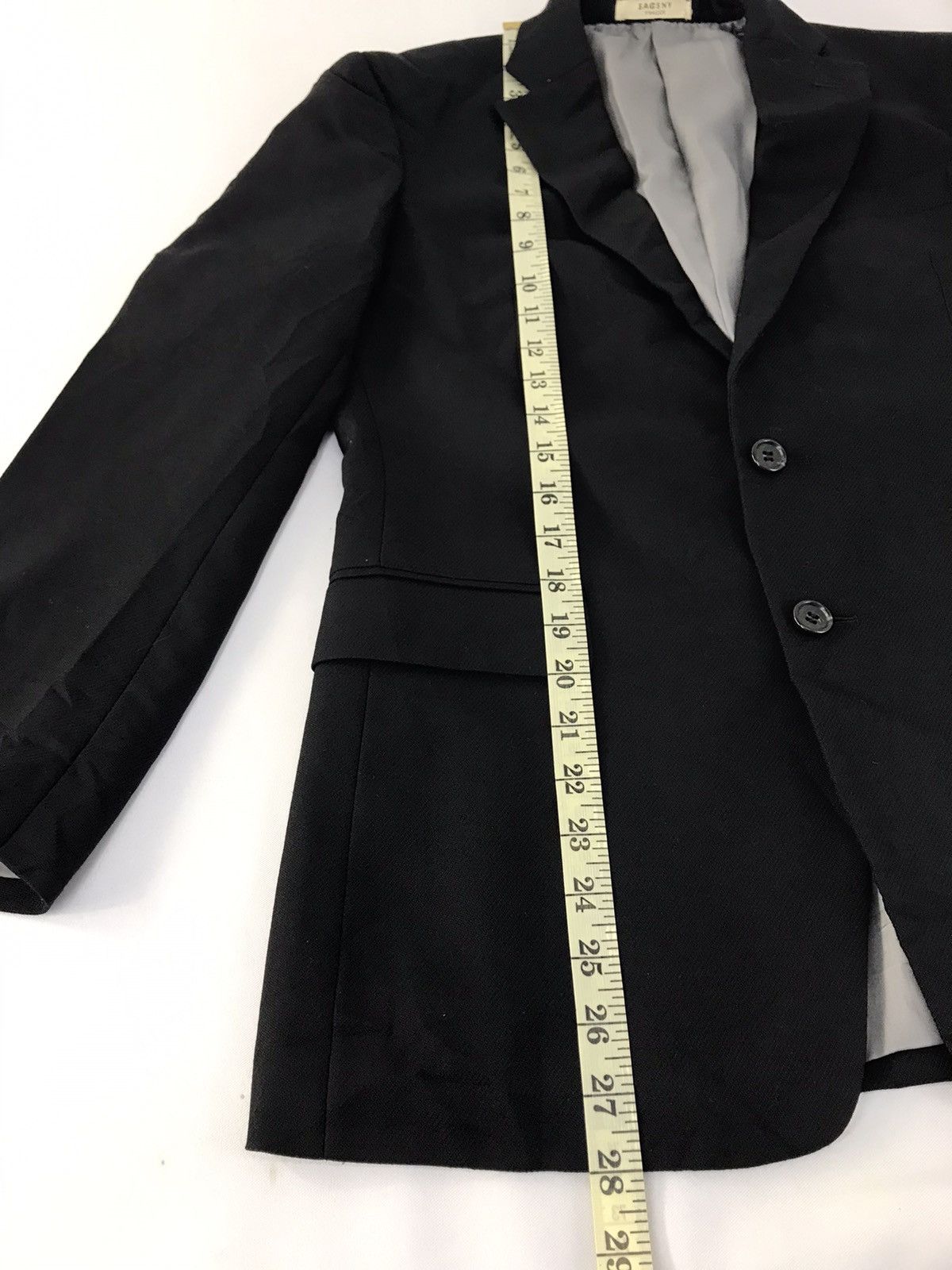 Designer Saccsny Y’saccs Yohji Yamamoto Black Blazer Coat Jacket Size 36R - 12 Thumbnail
