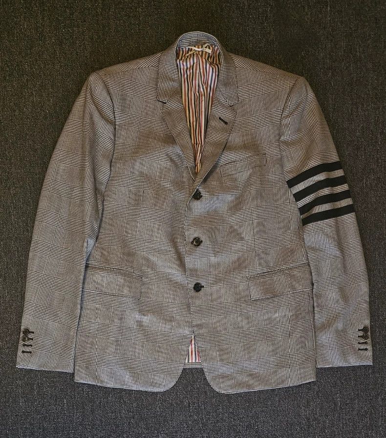 Thom Browne Thom browne Size5 Thousand-bird checkered wool suit Size 46R - 2 Thumbnail