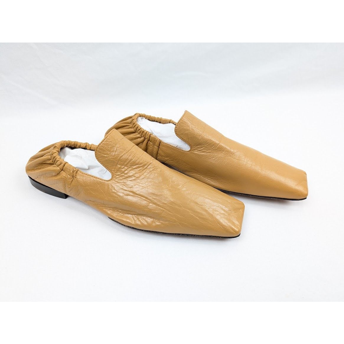 Bottega Veneta o1rshd1 Q:2 / Rubber Sole / Leather Crunch Lux Shoes Sahara Size US 8.5 / EU 41-42 - 16 Thumbnail