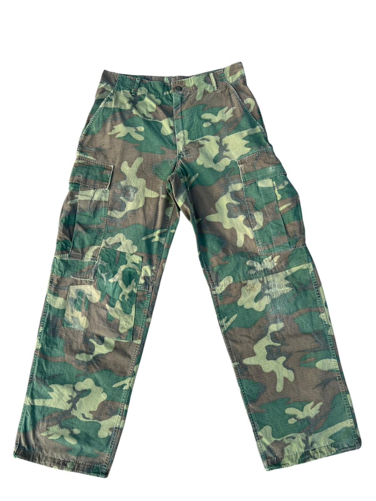 Vintage Vintage 1969 Vietnam War ERDL Camo Ripstop Poplin Trouser Size US 30 / EU 46 - 1 Thumbnail