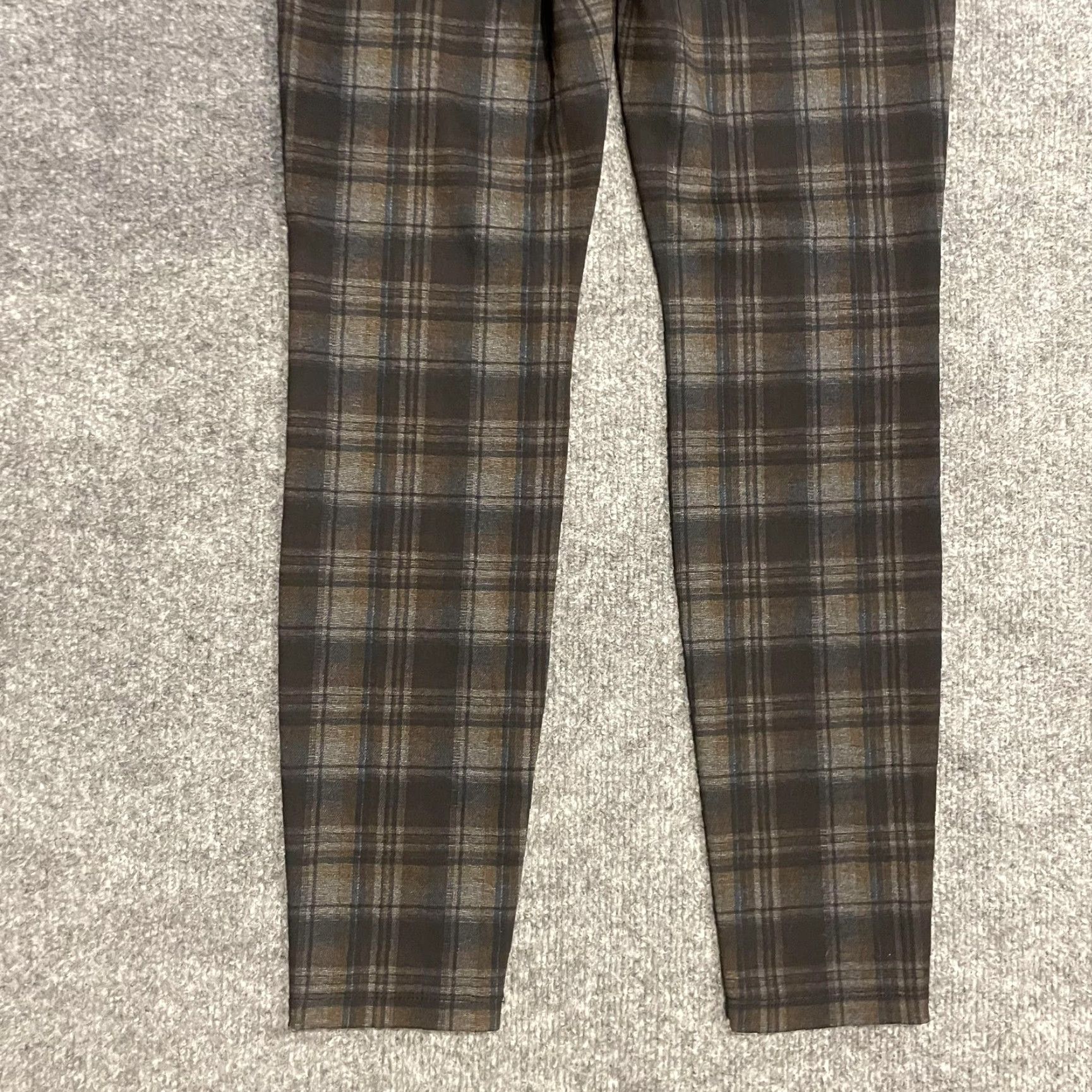 Vintage Liverpool Gia Glider Pants Womens 4/27 Grey Black Blue Plaid Pull On 28" Size 27" / US 4 / IT 40 - 6 Thumbnail