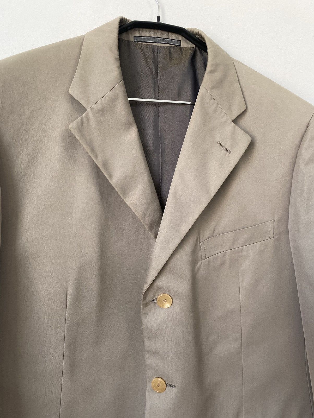 Gucci Gucci Beige Cotton Blend Blazer Jacket, Size:56 Size 54R - 2 Thumbnail
