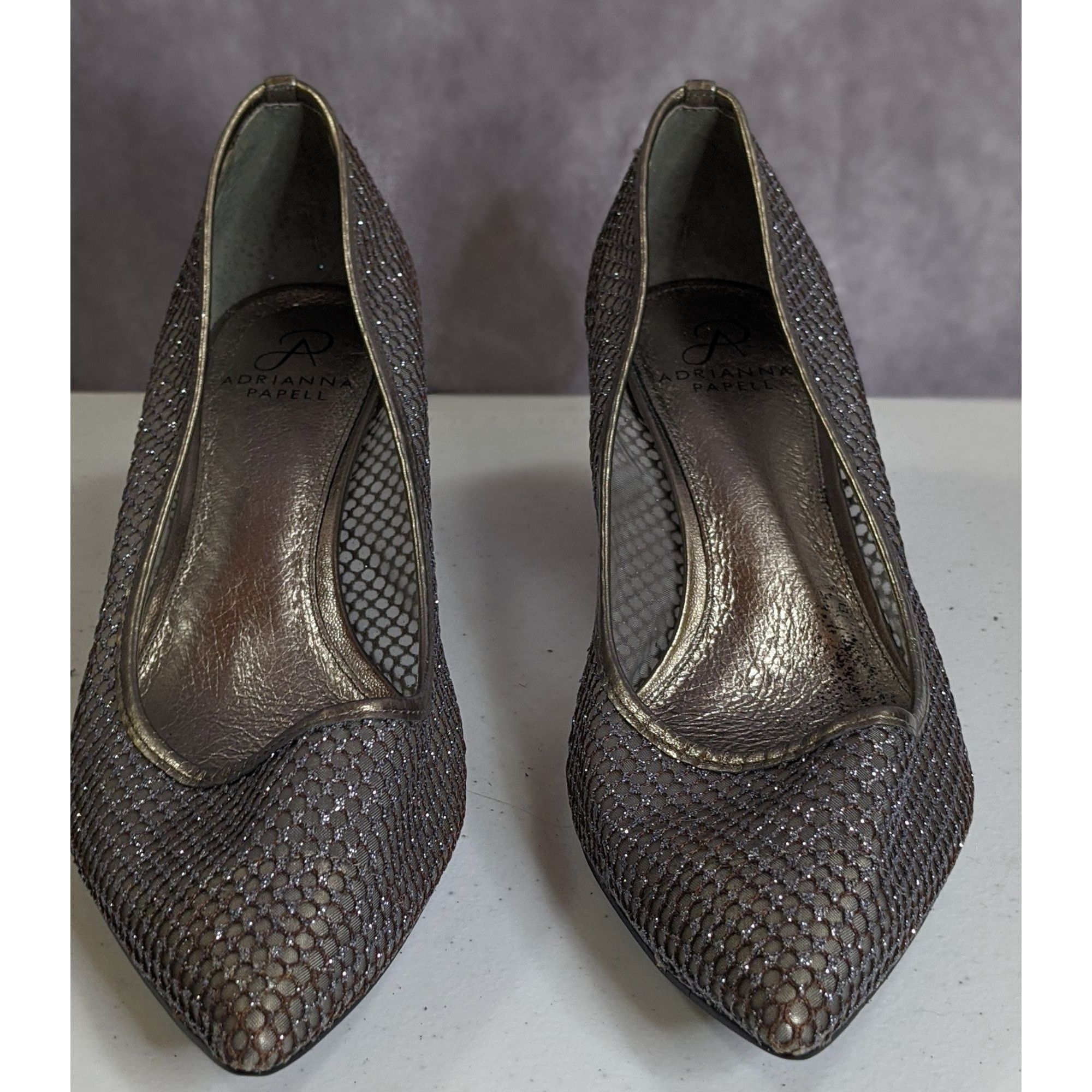 Adrianna Papell Adrianna Papell Melody Glitter Pumps Metallic Mesh 2-Inch He Size US 11 / IT 41 - 6 Thumbnail