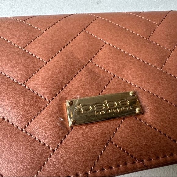Bebe NWT BEBE SOPHIA CROSSBODY BAG SMALL DARK BLUSH Size ONE SIZE - 3 Thumbnail