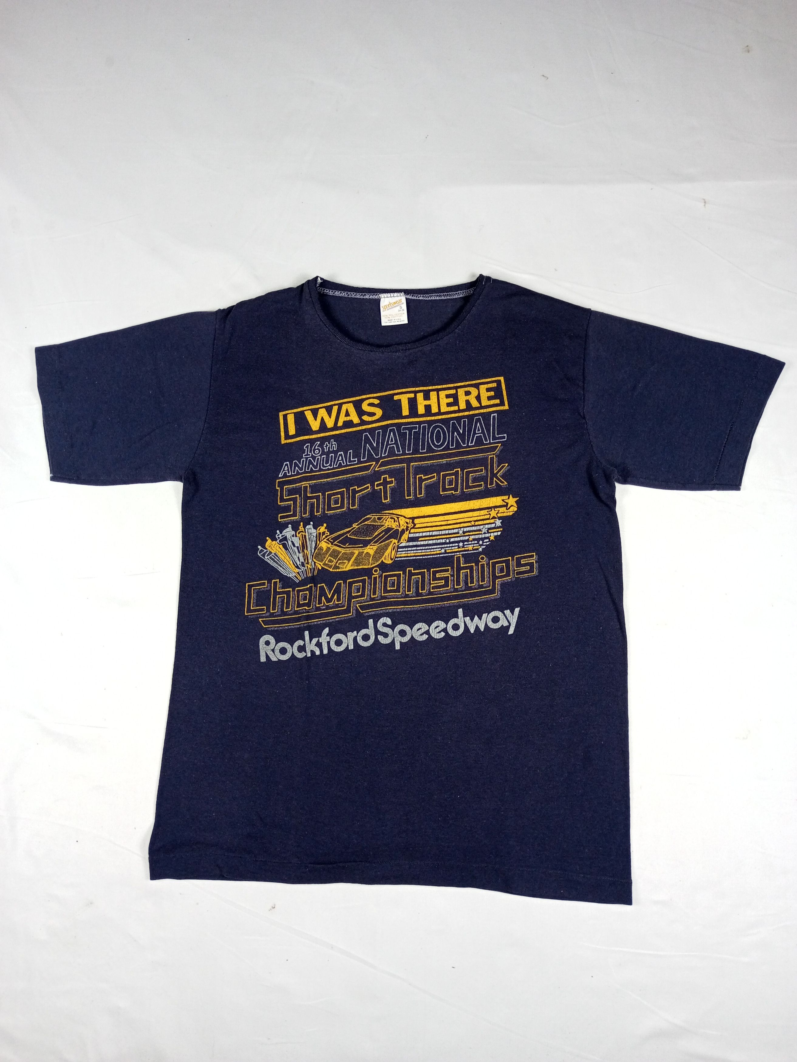 Vintage Vintage 80's Rockford Speedway 16th championship T-shirt Size US S / EU 44-46 / 1 - 1 Thumbnail