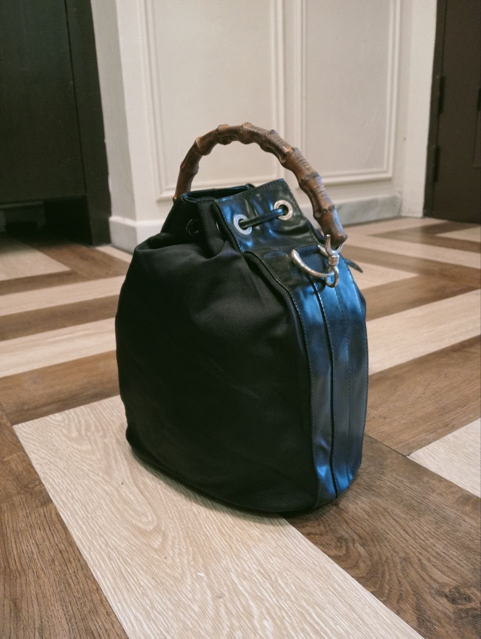 Gucci LUXURY GUCCI BAMBOO NYLON BUCKET BAG Size ONE SIZE - 1 Thumbnail