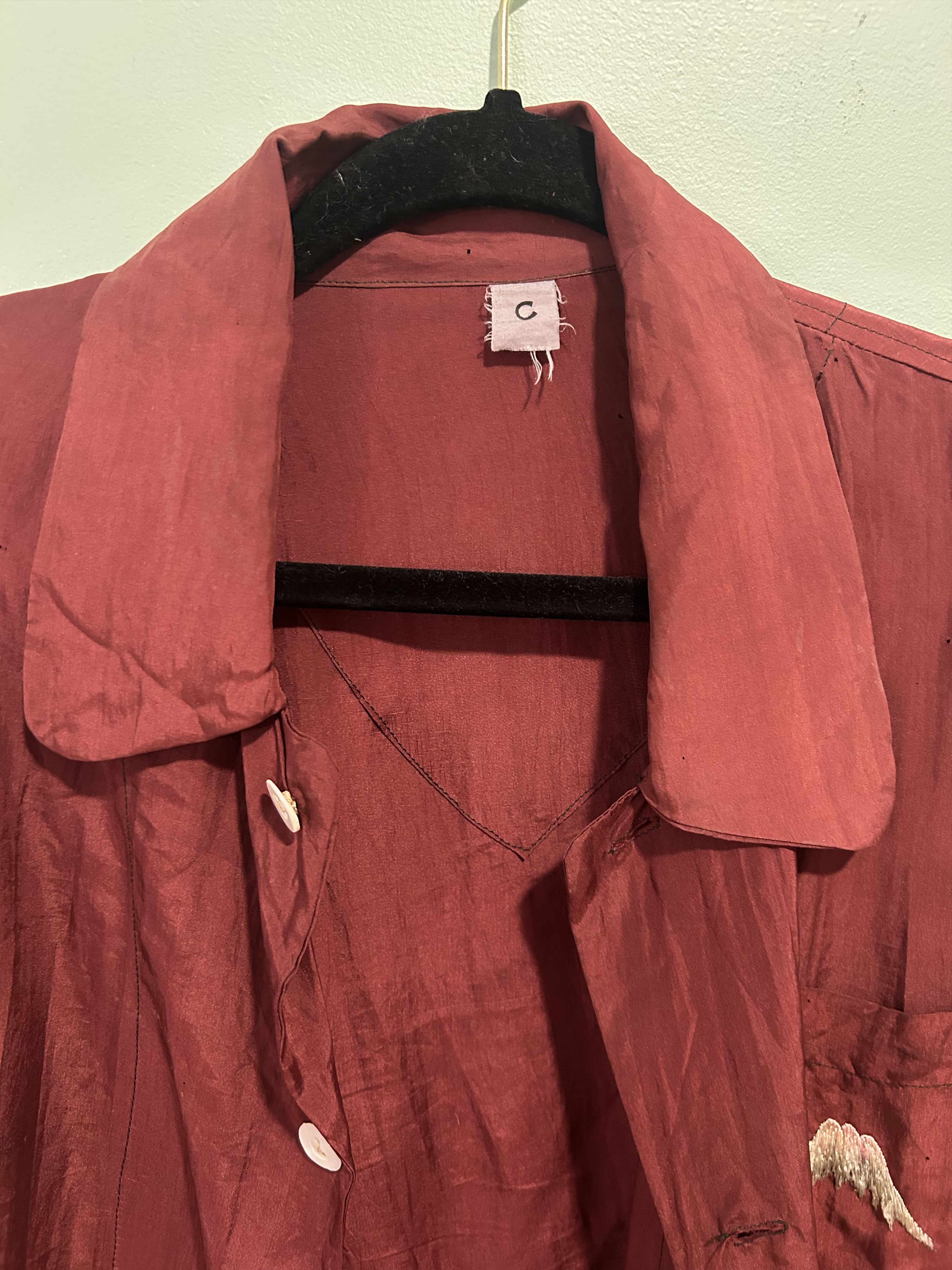 Vintage 50s Red Over Shirt Size US M / EU 48-50 / 2 - 3 Thumbnail