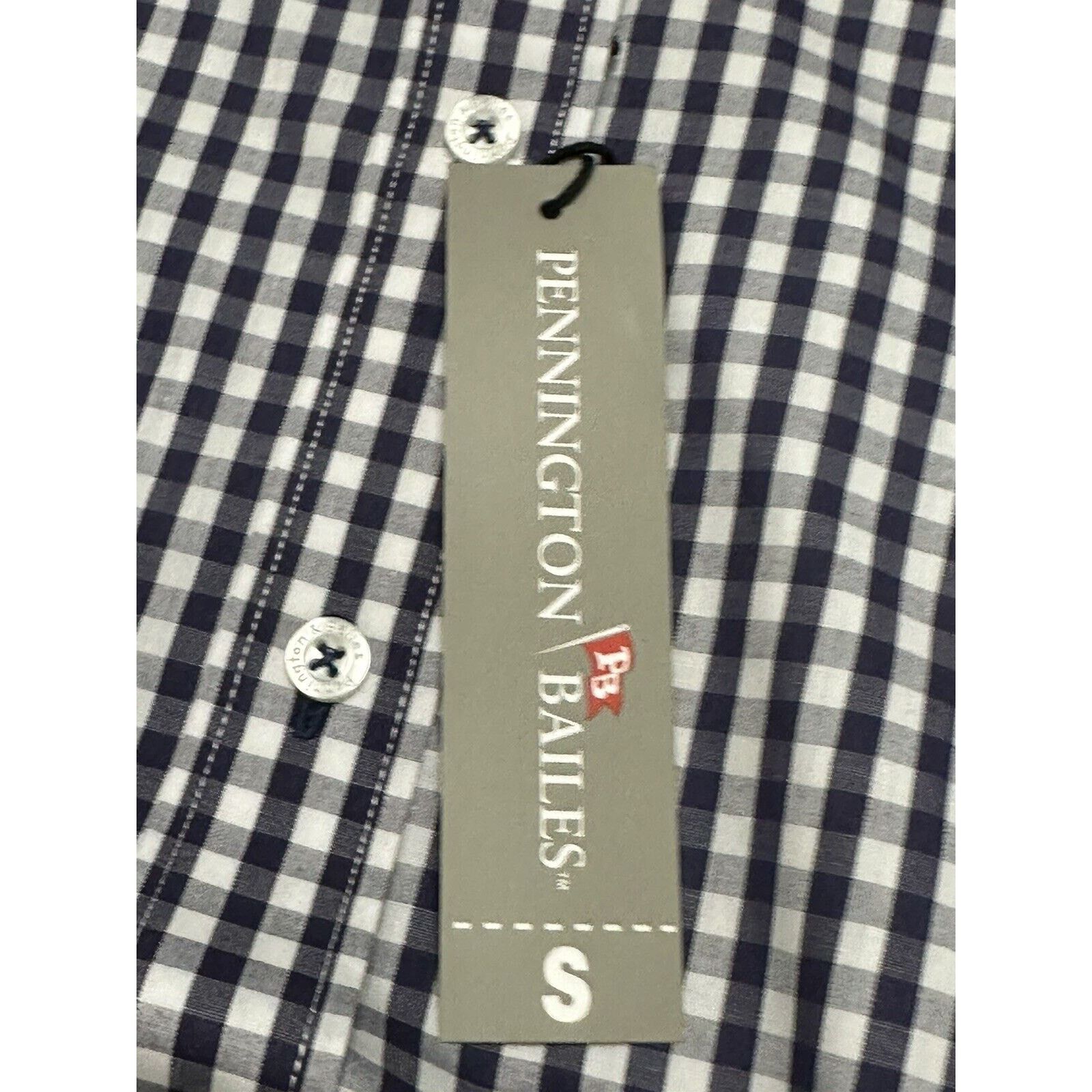 Other Pennington & Bailes Gingham Button Up Shirt Blue White S NWT Size US S / EU 44-46 / 1 - 7 Thumbnail