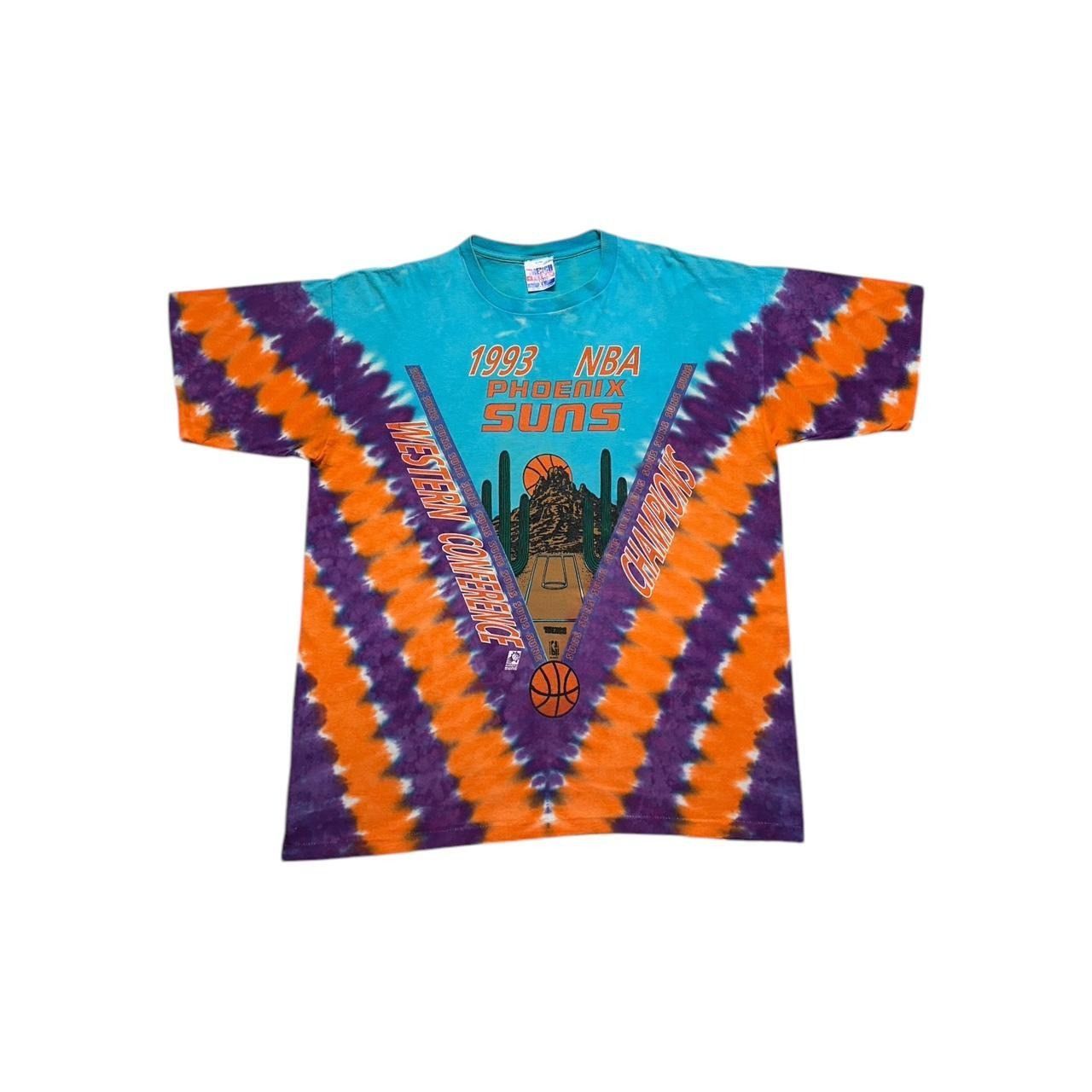 NBA × Vintage Vintage Phoenix Suns 1993 Tie-Dye Trench Darker T-Shirt Size US XL / EU 56 / 4 - 1 Thumbnail