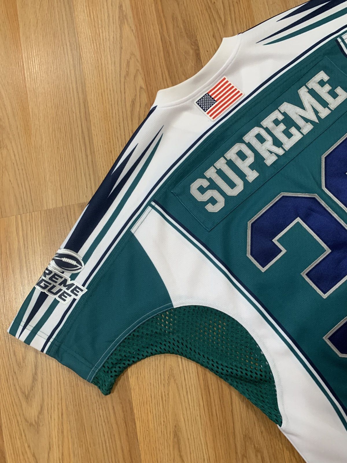 Supreme Sz S - Supreme Sudden Death Football Jersey (Teal) SS24 Size US S / EU 44-46 / 1 - 15 Thumbnail
