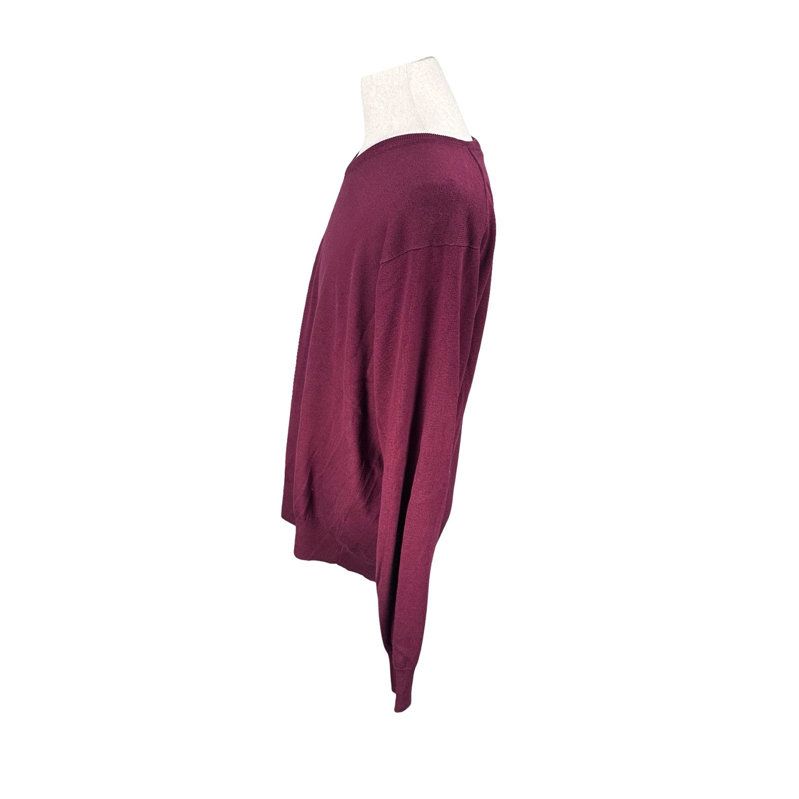 Peter Millar Peter Millar Sweater Men’s XL Burgundy Silk Cashmere V-Neck Size US XL / EU 56 / 4 - 4 Thumbnail