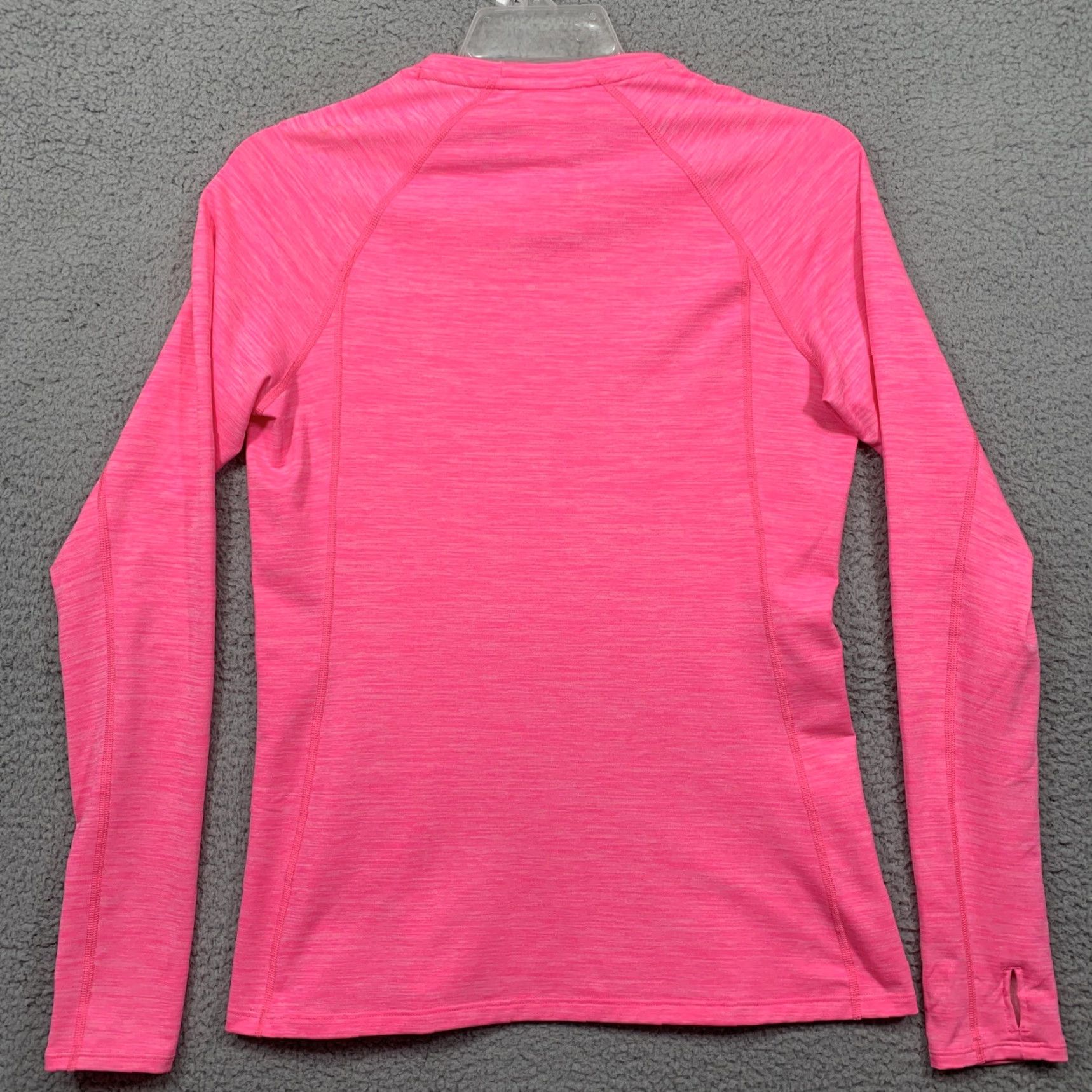 Under Armour Under Armour Women's M HeatGear Athletic Top Crew Neck Long Sleeve Thumb Holes Heather Pink, Regular Fit, Pullover, Logo, Running & Walking, Pre-Owned Size M / US 6-8 / IT 42-44 - 4 Thumbnail
