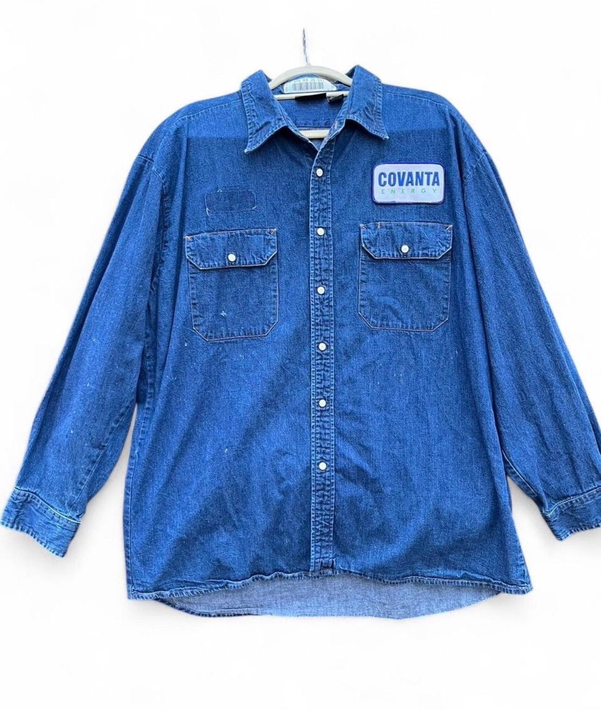 Other Vintage Pearl Button Covanta Blue Denim Button-Up Work Shirt Size US XXL / EU 58 / 5 - 1 Thumbnail