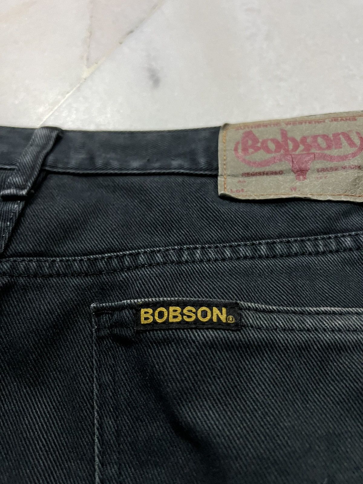 Japanese Brand VINTAGE 90’s BOBSON BUFFALO HEAD WASHED JEANS Size US 30 / EU 46 - 12 Thumbnail