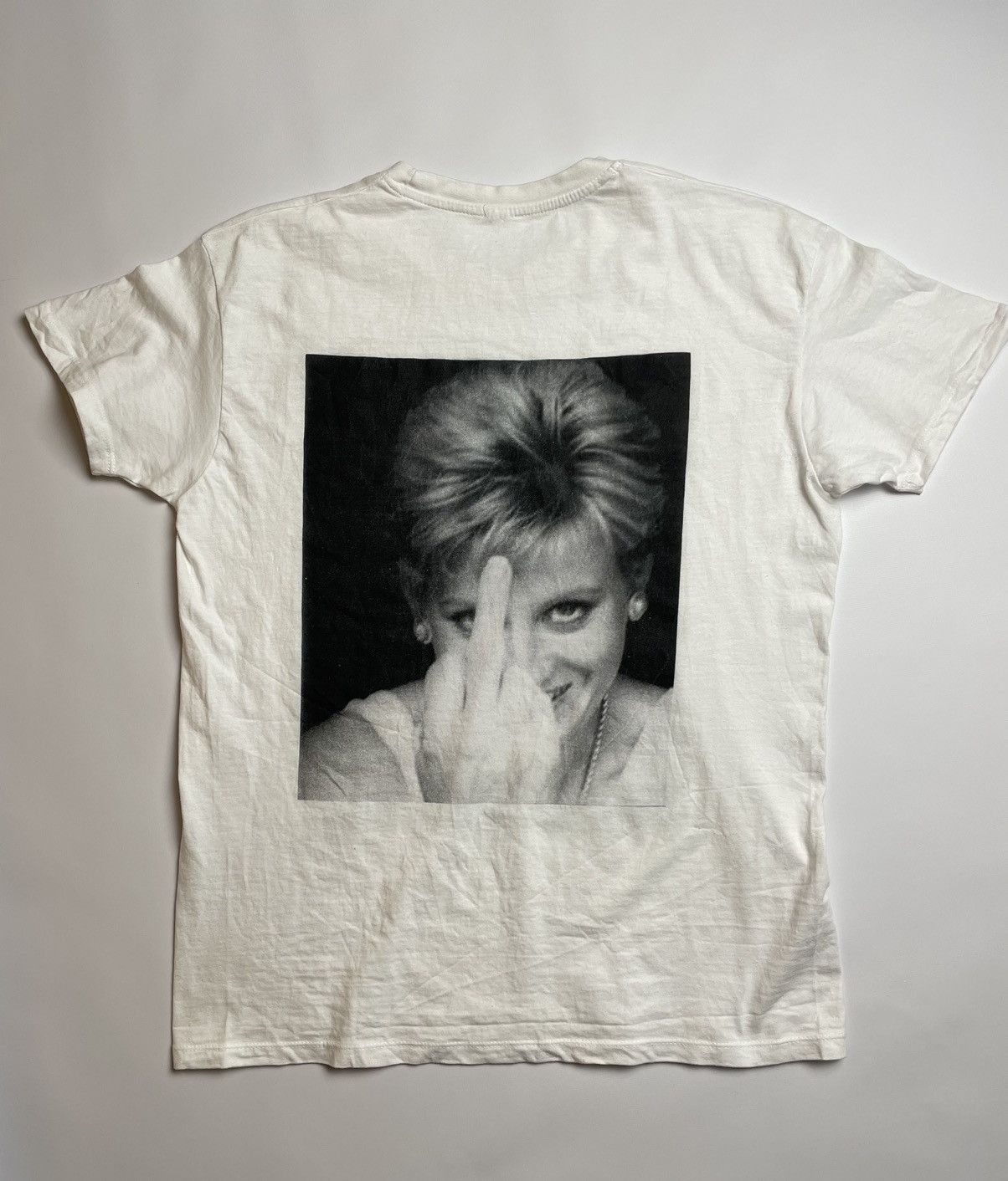 image of Rap Tees x Vintage Princess Diana “Fuck You” T Shirt in White, Men's (Size Medium)