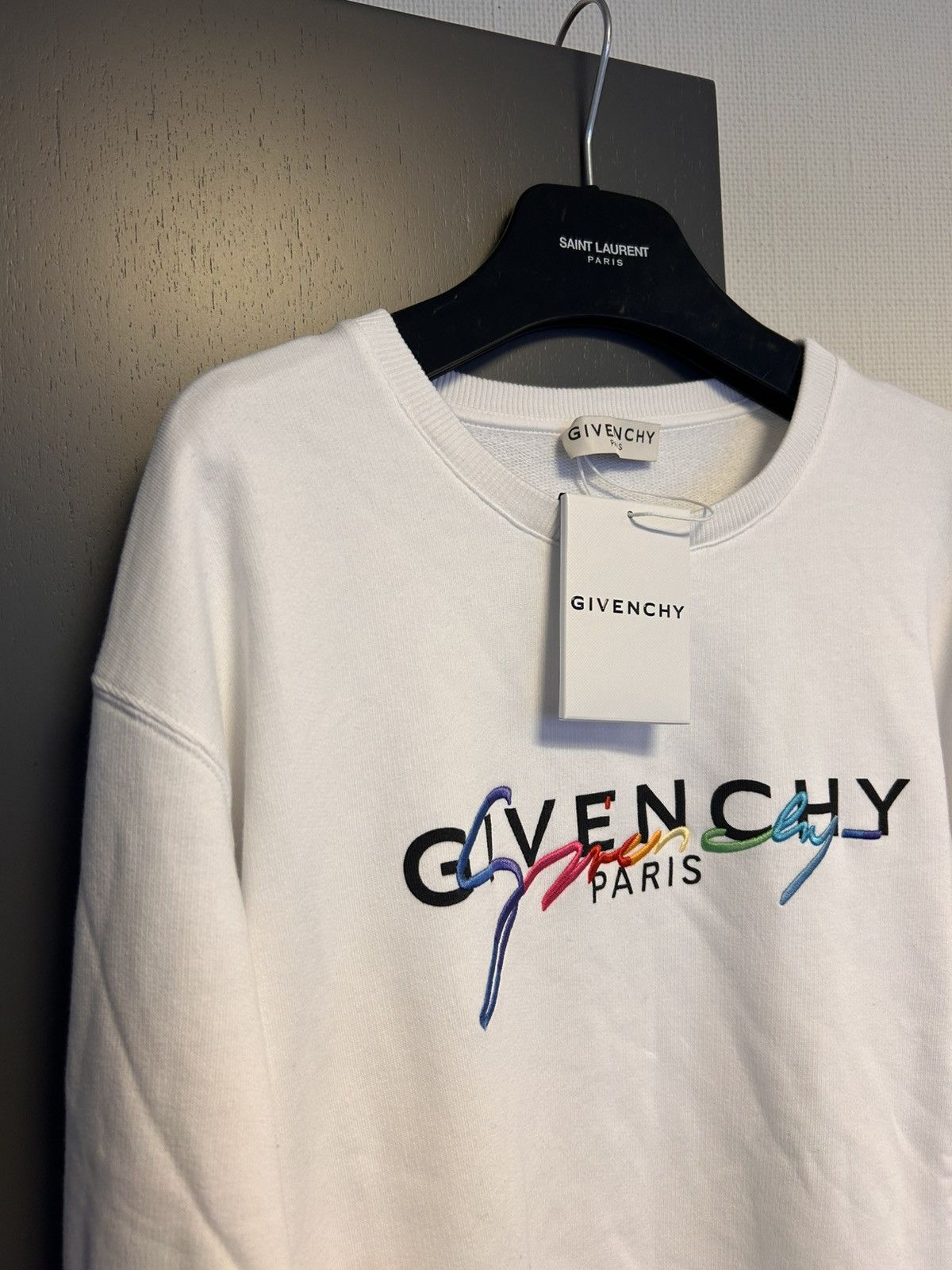 Givenchy Givenchy Rainbow Signature Logo Sweatshirt Size US XL / EU 56 / 4 - 3 Thumbnail