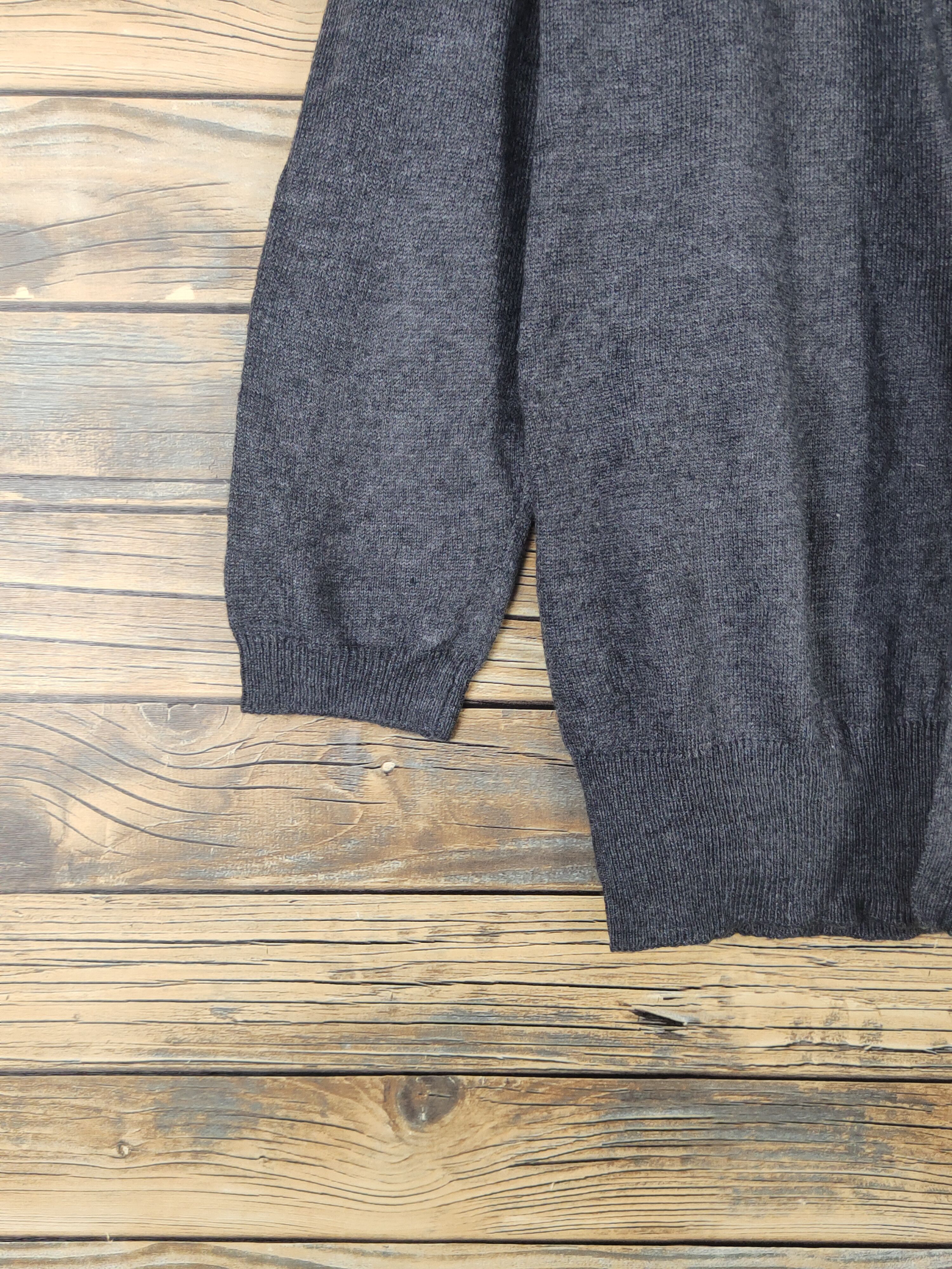Homespun Knitwear × Japanese Brand Lugnoncure Dark Gray Knitwear Cardigan#W1507 Size M / US 6-8 / IT 42-44 - 4 Thumbnail