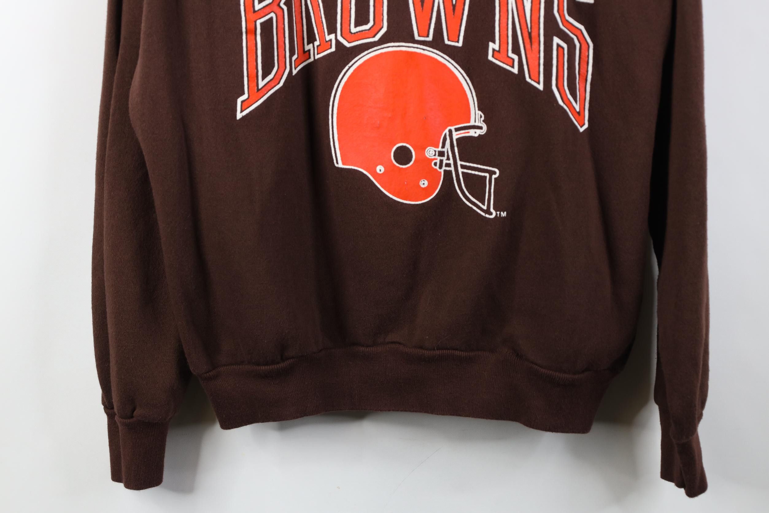 Vintage Vintage 80s Cleveland Browns Football Sweatshirt Brown USA Size US XL / EU 56 / 4 - 3 Thumbnail