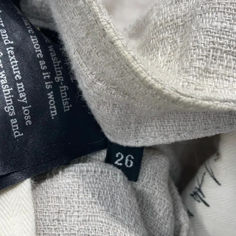 Fagassent Toshiki Aoki Fagassent Linen Cotton Slim Off White Pants Size US 26 / EU 42 - 5 Thumbnail