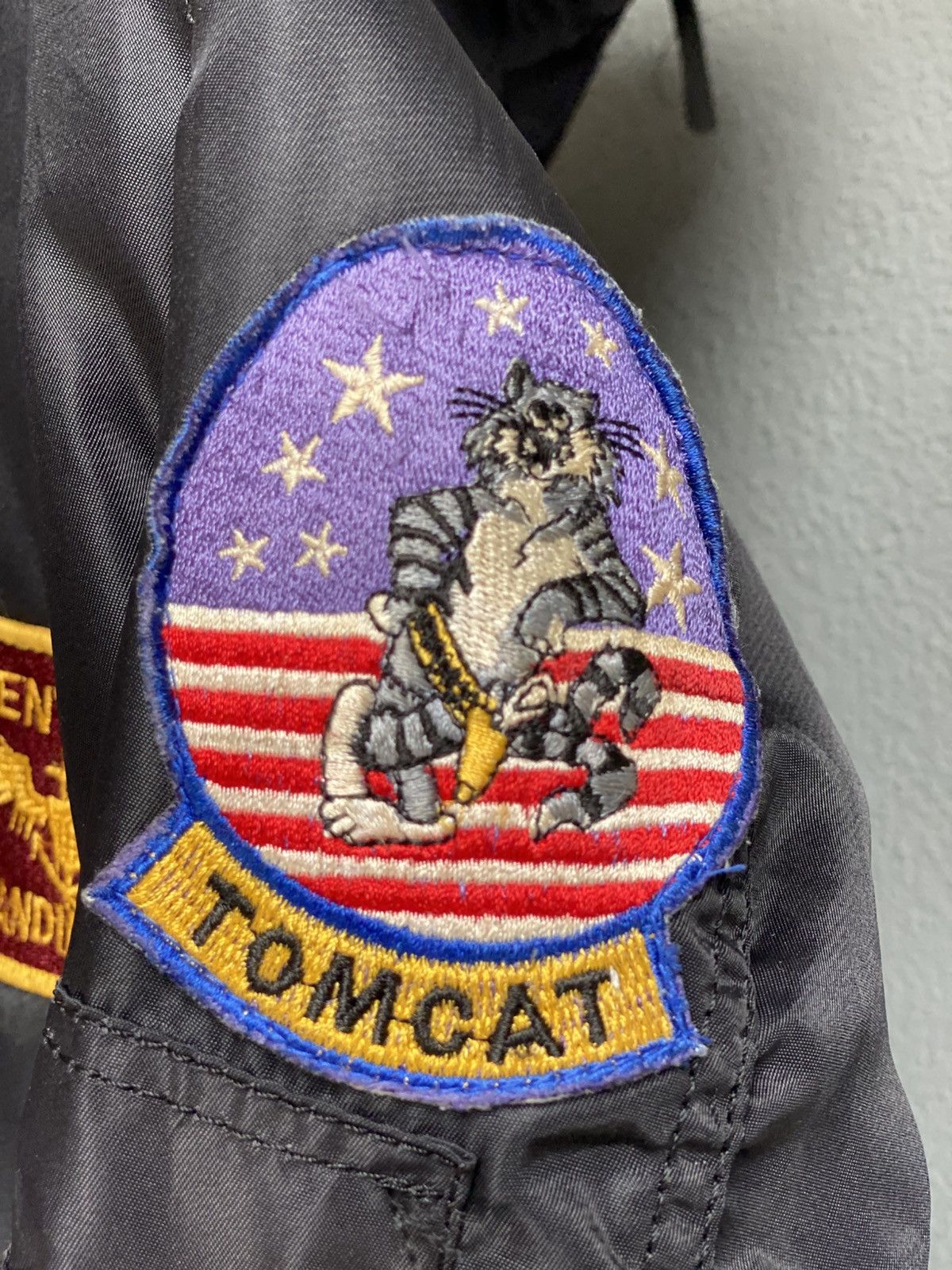 Japanese Brand Vintage USS Enterprise Tomcat Patch Bomber Jacket Size US L / EU 52-54 / 3 - 10 Thumbnail