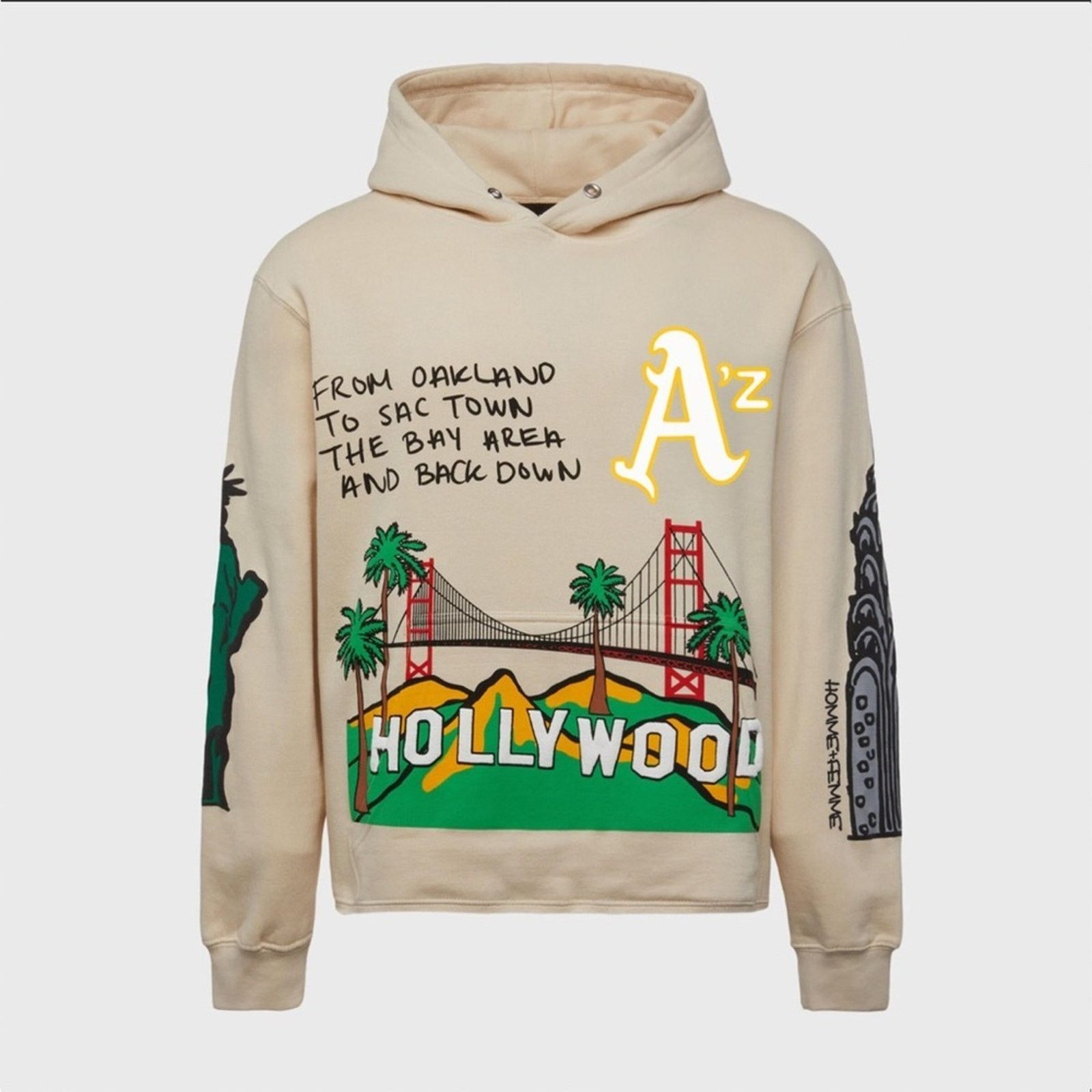 Homme + Femme La Homme + Femme Cali to NYC HOODIE- Tan Size US XL / EU 56 / 4 - 1 Thumbnail