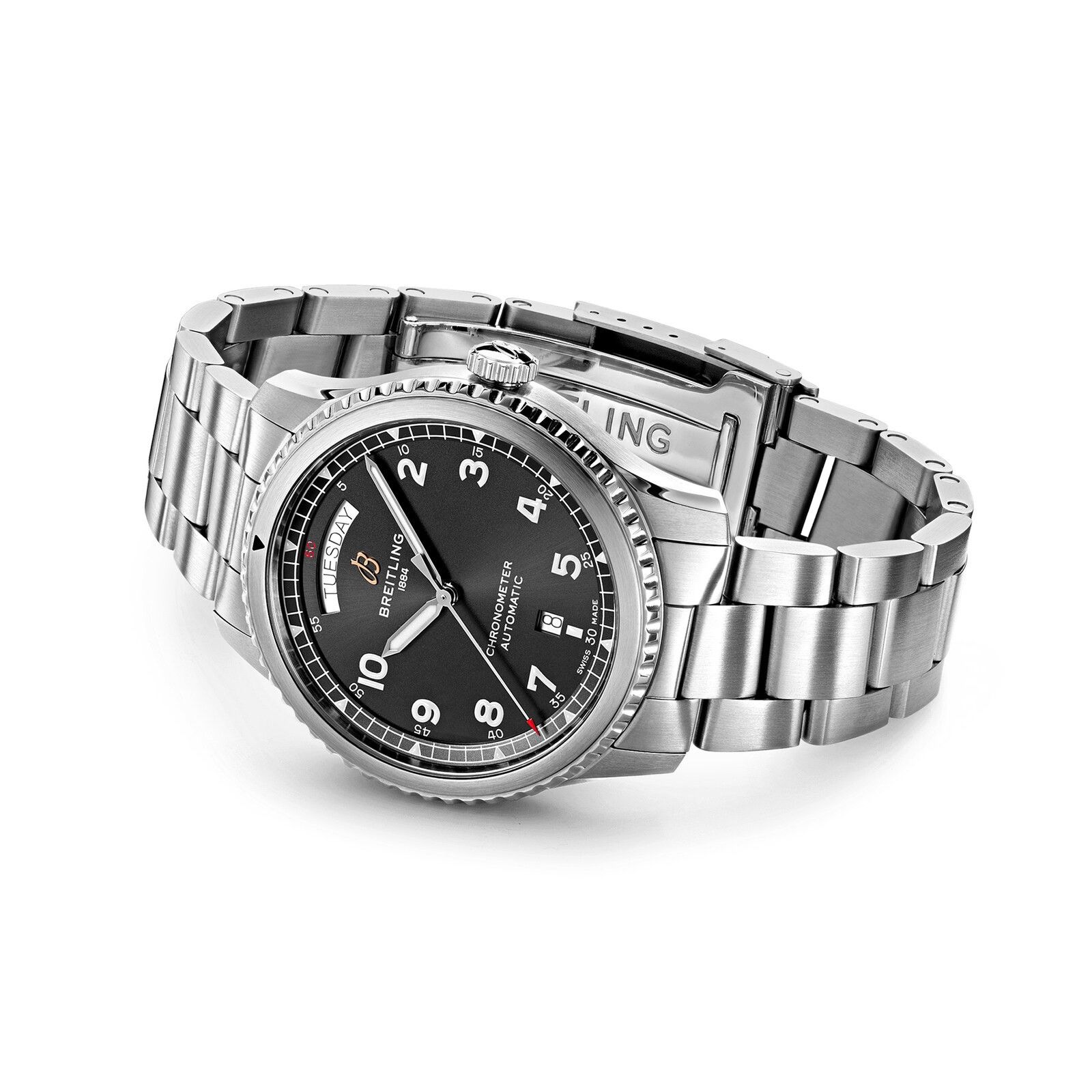 Breitling o1mt1gz0125 Size: OS / Aviator 8 Watch in Black & Silver Size ONE SIZE - 3 Thumbnail