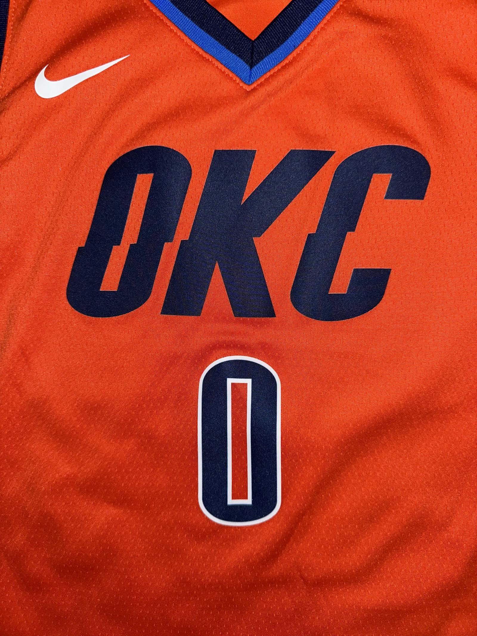 Nike Nike NBA Bg Youth okc City Thunder Westbrook Swingman Jersey Size US L / EU 52-54 / 3 - 3 Thumbnail