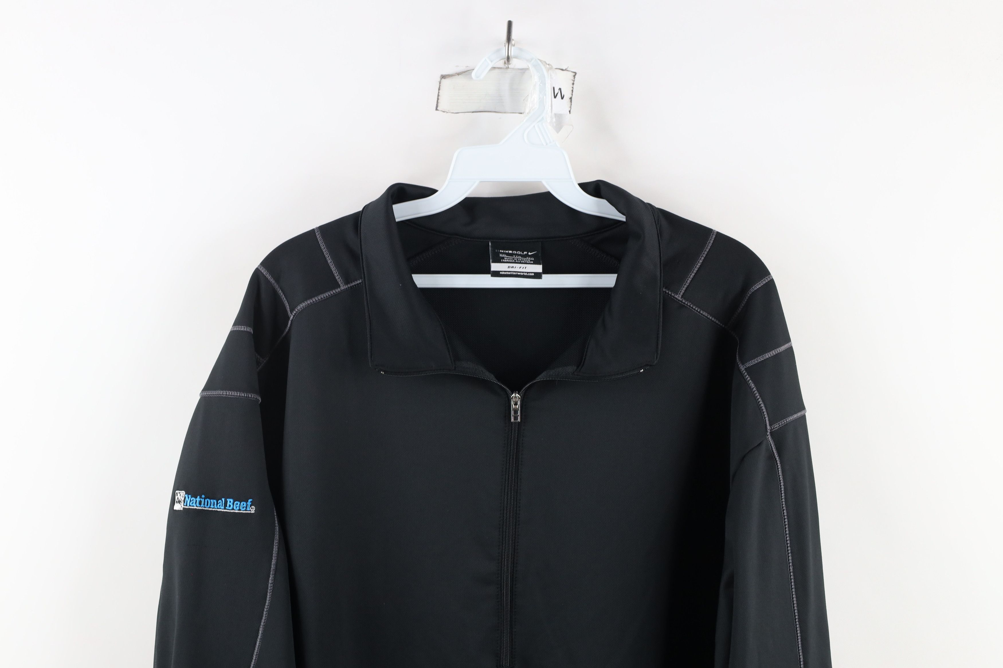 Nike × Vintage Nike Golf National Beef Half Zip Pullover Jacket Top Black Size US XXL / EU 58 / 5 - 2 Thumbnail