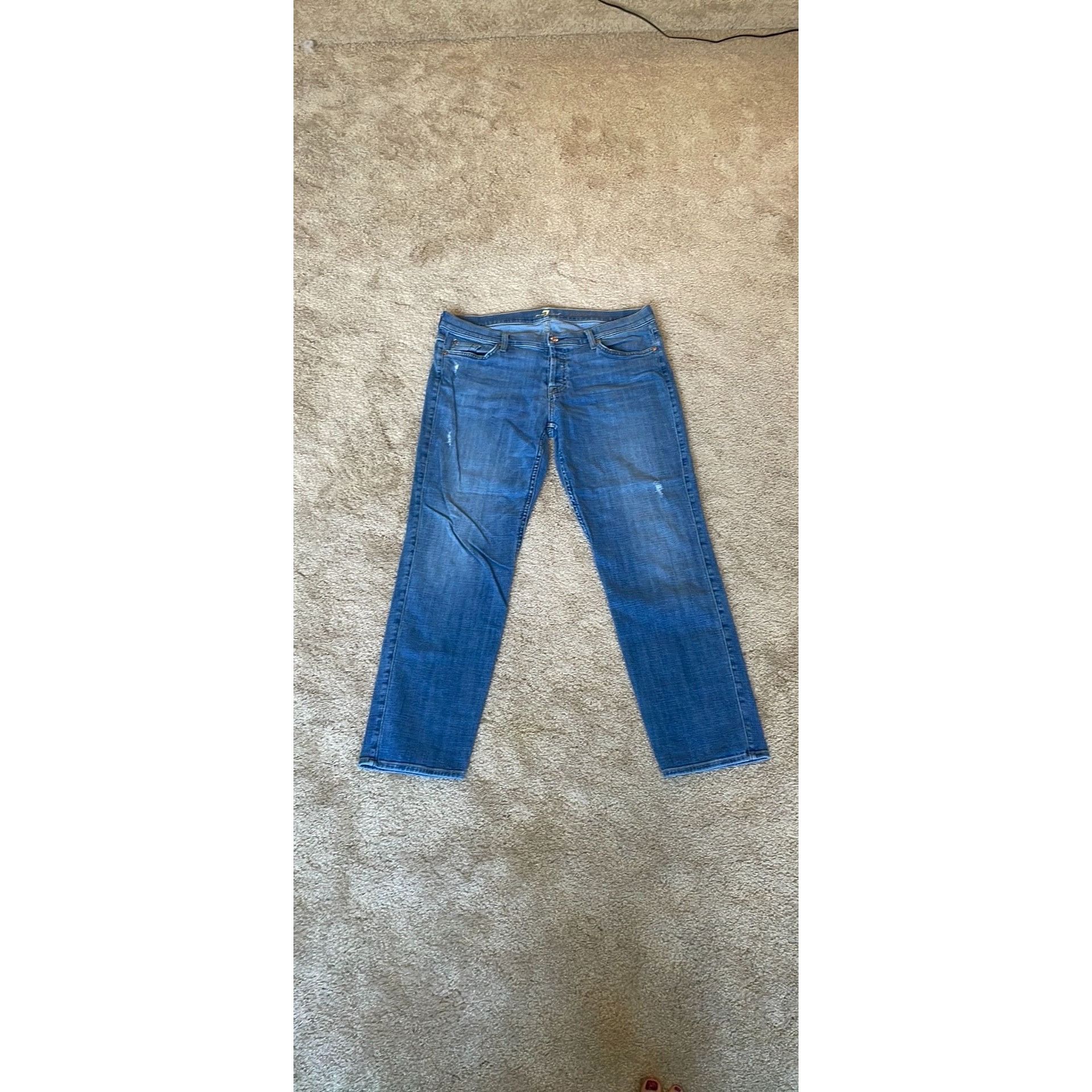 7 For All Mankind 7 For All Mankind Womens Straight Leg Medium Wash Jeans Size Size 32" / US 10 / IT 46 - 1 Thumbnail