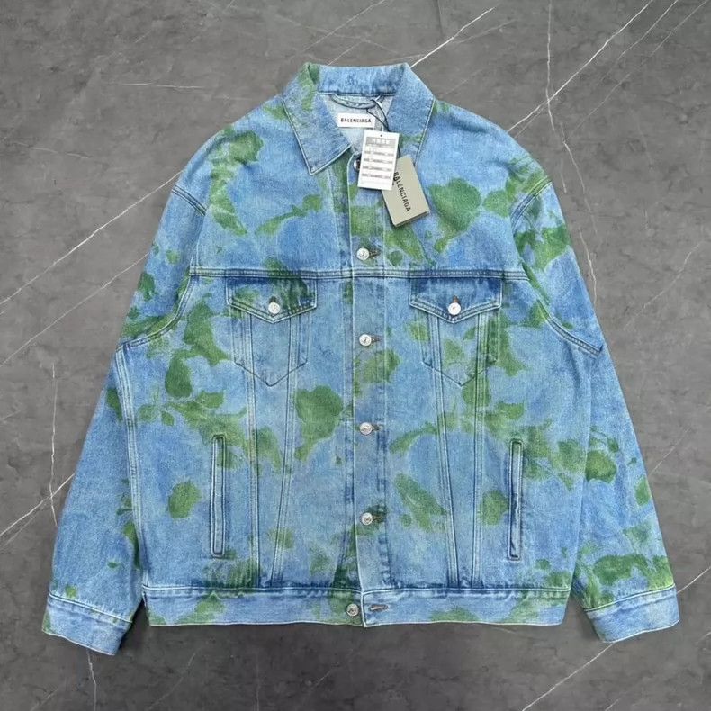 Balenciaga Balenciaga size 36 Moss print denim jacket Size US S / EU 44-46 / 1 - 1 Thumbnail